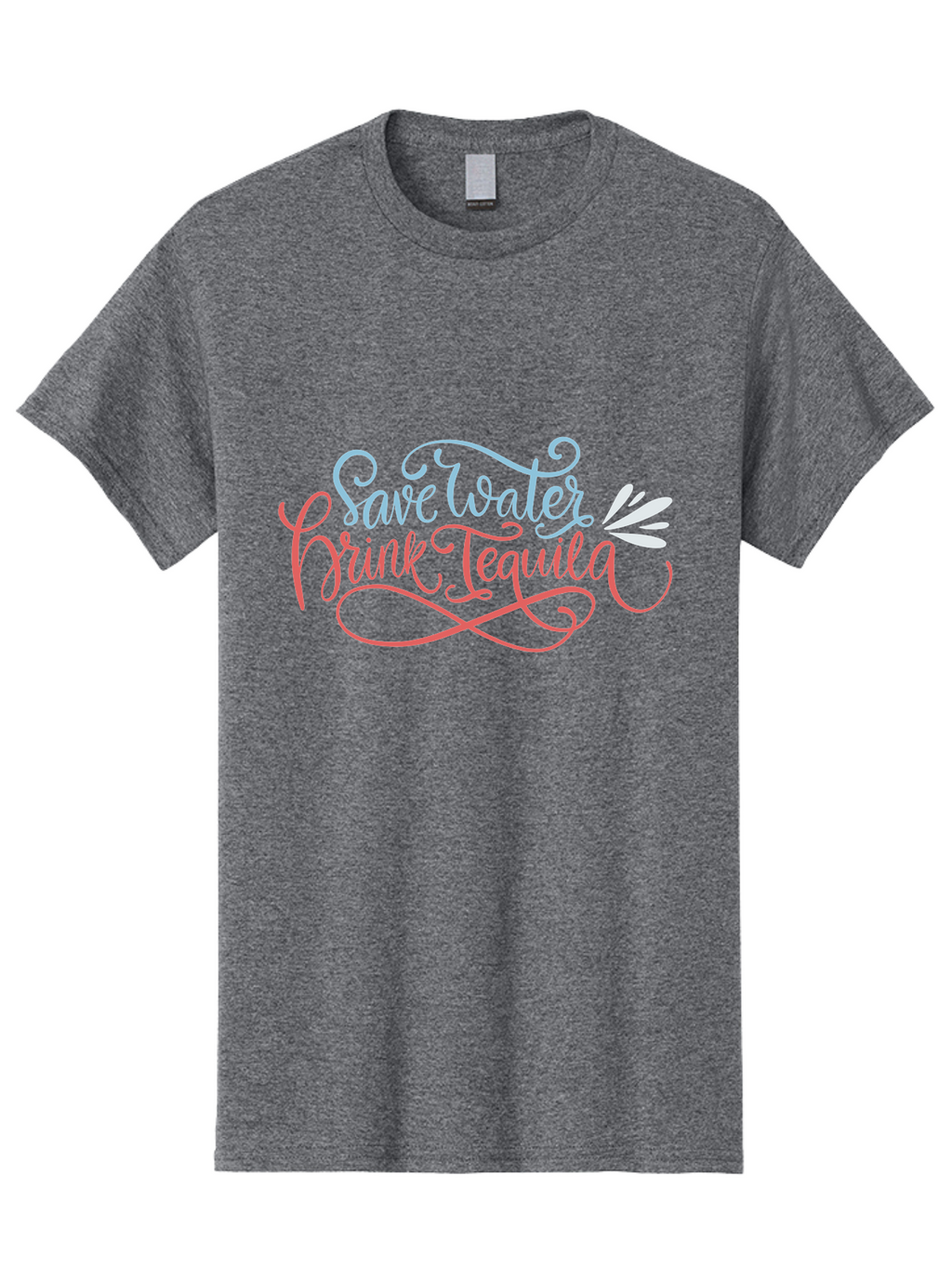 Save-Water-Drink-Tequila-3 Men'S Graphic Tee, 100% Cotton, Comfortable Casual Summer Wear, Machine Washable, Tequila Quote, Save Water, Drink Tequila, Funny Quote, Tequila Humor, Liquor Quote, Party Phrase, Agave Quote, Creative Typography, -  Aaa293