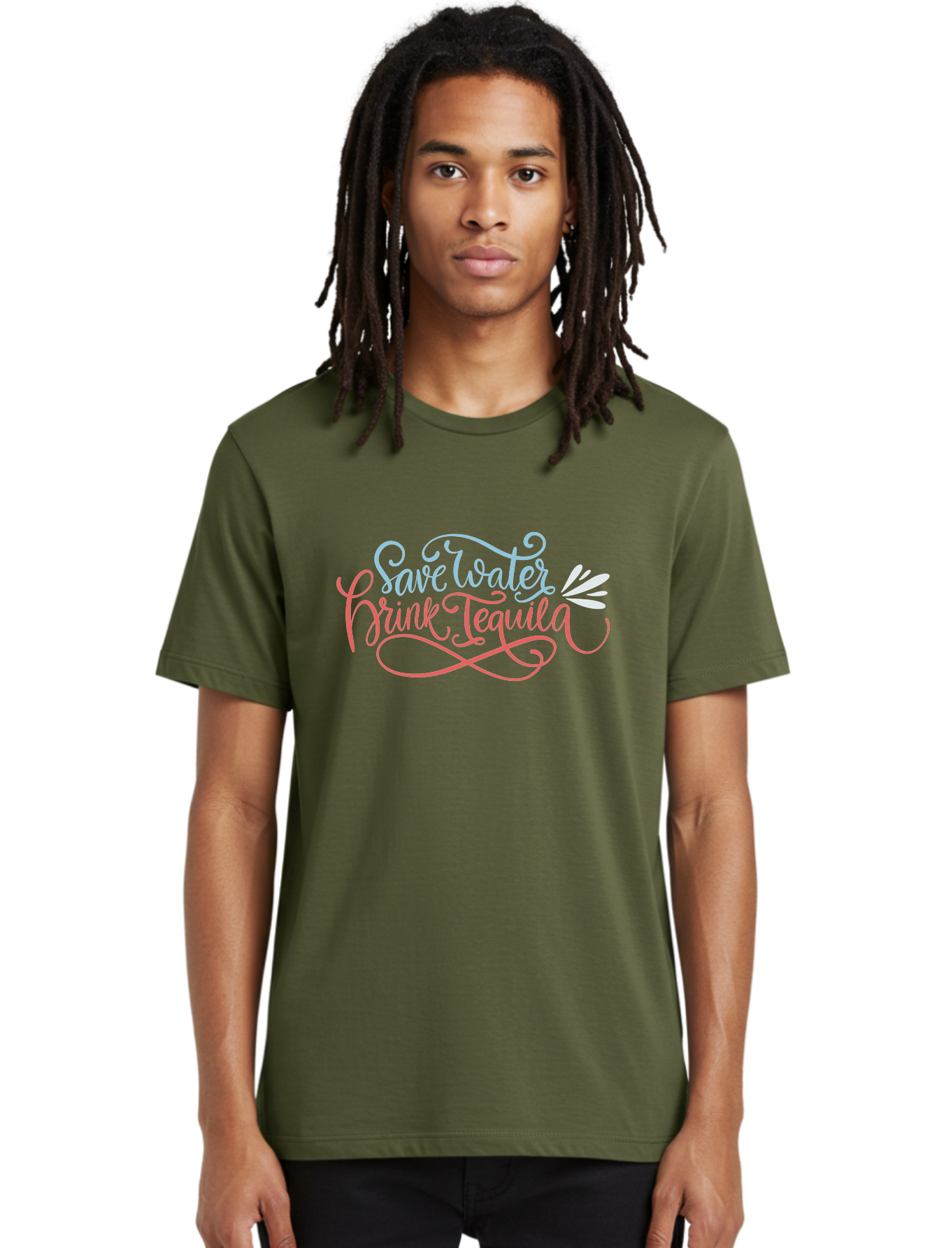 Save-Water-Drink-Tequila-3 Men'S Graphic Tee, 100% Cotton, Comfortable Casual Summer Wear, Machine Washable, Tequila Quote, Save Water, Drink Tequila, Funny Quote, Tequila Humor, Liquor Quote, Party Phrase, Agave Quote, Creative Typography, -  Aaa293