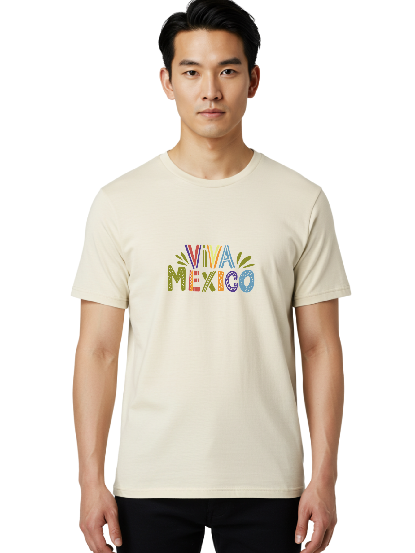 Viva-Mexico-3 Men'S Graphic Tee, 100% Cotton, Comfortable Casual Summer Wear, Machine Washable, Viva Mexico, Colorful Typography, Festive Design, Cultural Celebration, Latin American Heritage, Vibrant Colors, Dynamic Composition, -  Aaa308
