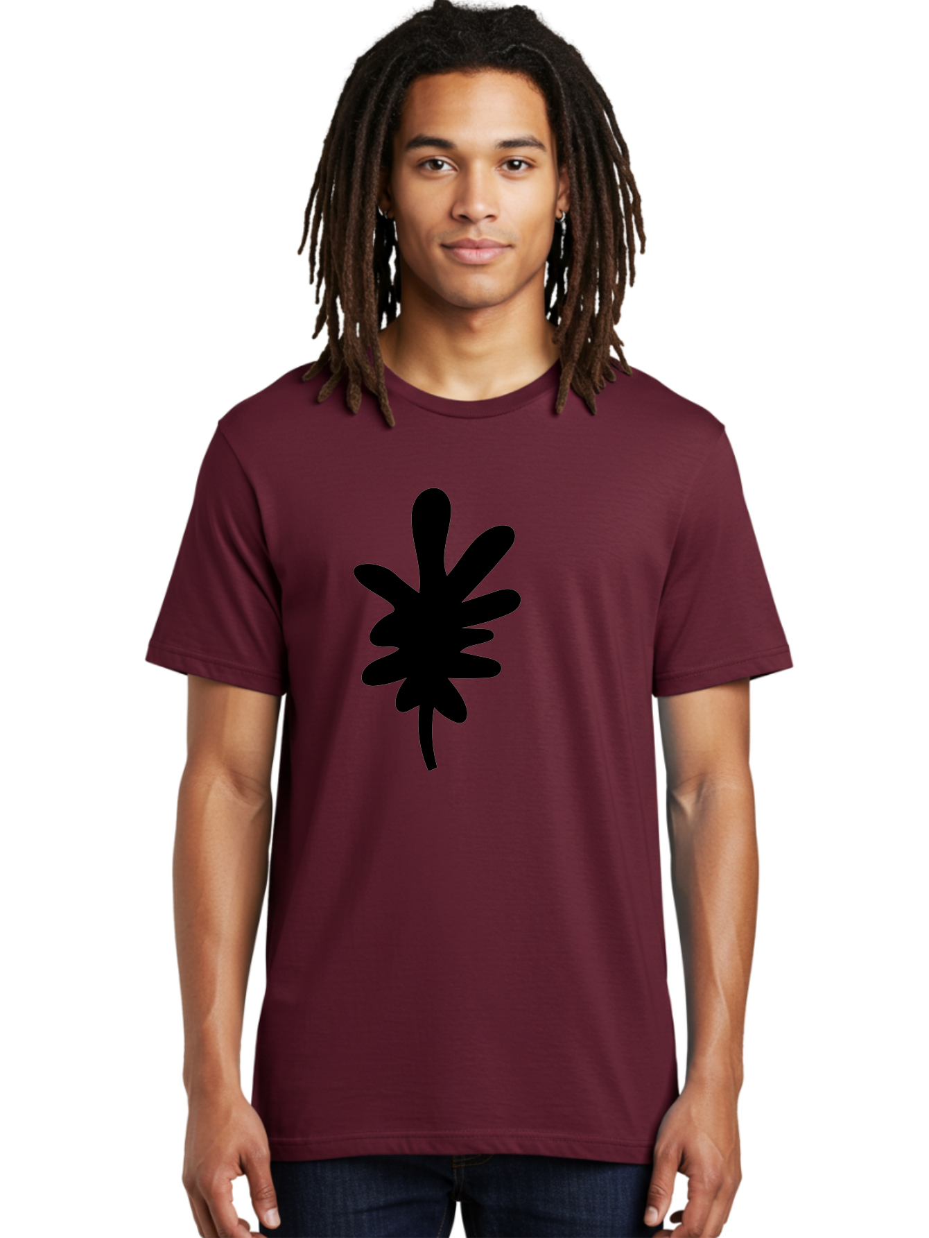 Men'S Graphic Tee, 100% Cotton, Comfortable Casual Summer Wear, Machine Washable, Black Asterisk Symbol, Abstract Shape, Modern Design, Asterisk Icon, Minimalist Graphics, Simple Shapes -  Aaa350