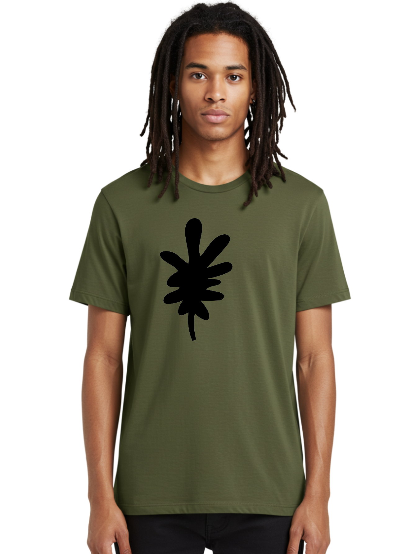 Men'S Graphic Tee, 100% Cotton, Comfortable Casual Summer Wear, Machine Washable, Black Asterisk Symbol, Abstract Shape, Modern Design, Asterisk Icon, Minimalist Graphics, Simple Shapes -  Aaa350