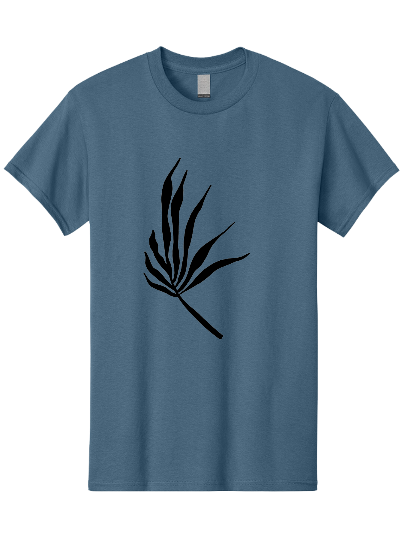Bamboo Men'S Graphic Tee, 100% Cotton, Comfortable Casual Summer Wear, Machine Washable, Bamboo, Black Silhouette, Minimalist Design, Simple Shapes, Modern Art, Graphic Illustration, Leafy Stems, Contemporary Style, Abstract Form -  Aaa360