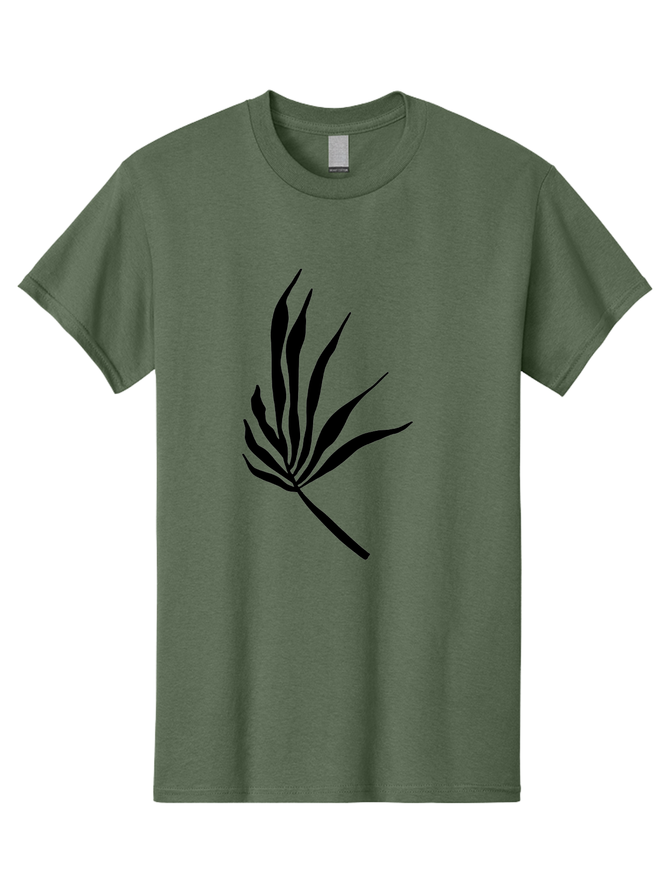 Bamboo Men'S Graphic Tee, 100% Cotton, Comfortable Casual Summer Wear, Machine Washable, Bamboo, Black Silhouette, Minimalist Design, Simple Shapes, Modern Art, Graphic Illustration, Leafy Stems, Contemporary Style, Abstract Form -  Aaa360