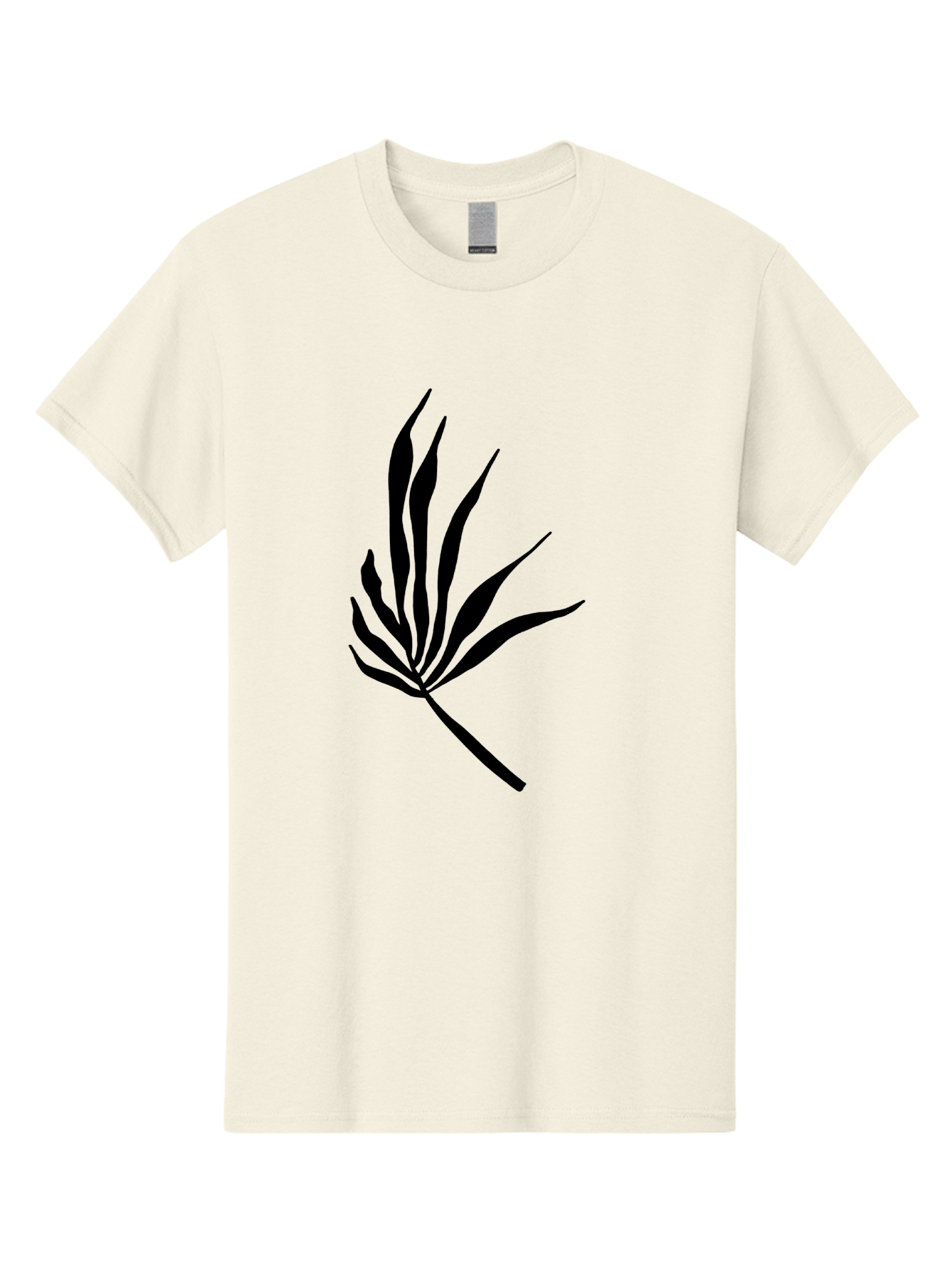 Bamboo Men'S Graphic Tee, 100% Cotton, Comfortable Casual Summer Wear, Machine Washable, Bamboo, Black Silhouette, Minimalist Design, Simple Shapes, Modern Art, Graphic Illustration, Leafy Stems, Contemporary Style, Abstract Form -  Aaa360