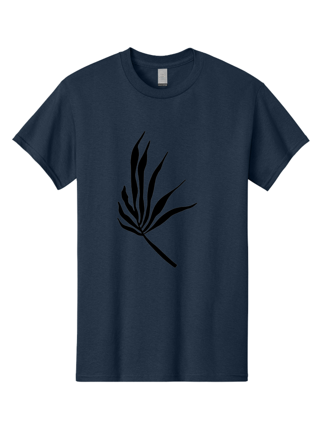 Bamboo Men'S Graphic Tee, 100% Cotton, Comfortable Casual Summer Wear, Machine Washable, Bamboo, Black Silhouette, Minimalist Design, Simple Shapes, Modern Art, Graphic Illustration, Leafy Stems, Contemporary Style, Abstract Form -  Aaa360
