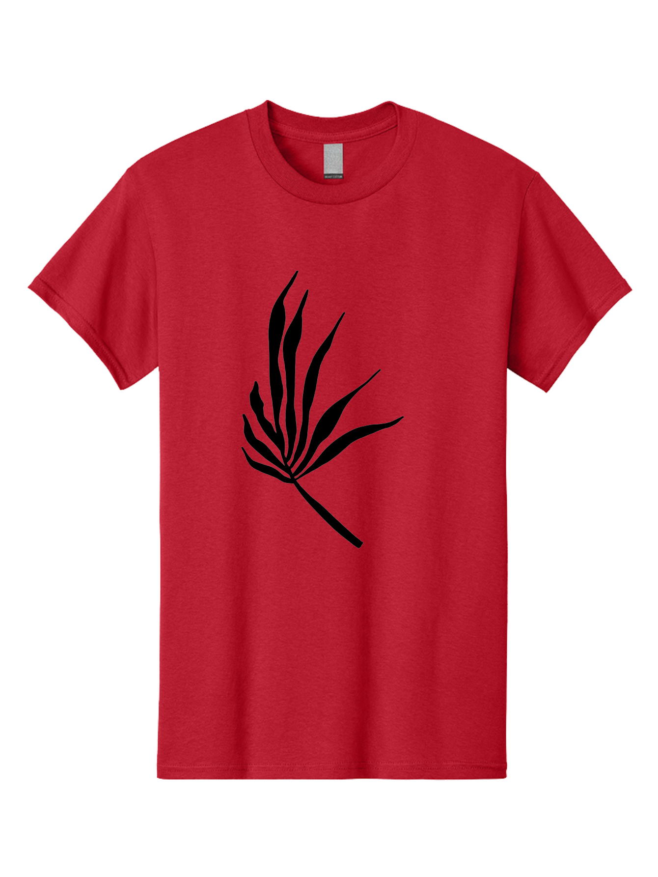 Bamboo Men'S Graphic Tee, 100% Cotton, Comfortable Casual Summer Wear, Machine Washable, Bamboo, Black Silhouette, Minimalist Design, Simple Shapes, Modern Art, Graphic Illustration, Leafy Stems, Contemporary Style, Abstract Form -  Aaa360