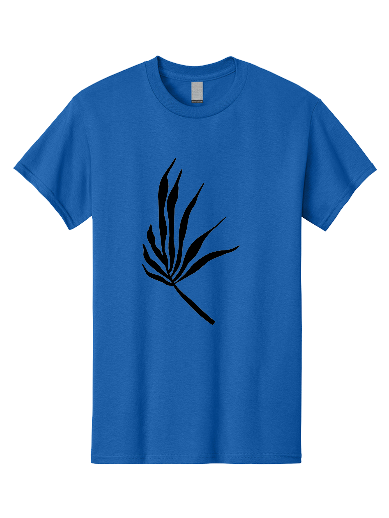 Bamboo Men'S Graphic Tee, 100% Cotton, Comfortable Casual Summer Wear, Machine Washable, Bamboo, Black Silhouette, Minimalist Design, Simple Shapes, Modern Art, Graphic Illustration, Leafy Stems, Contemporary Style, Abstract Form -  Aaa360