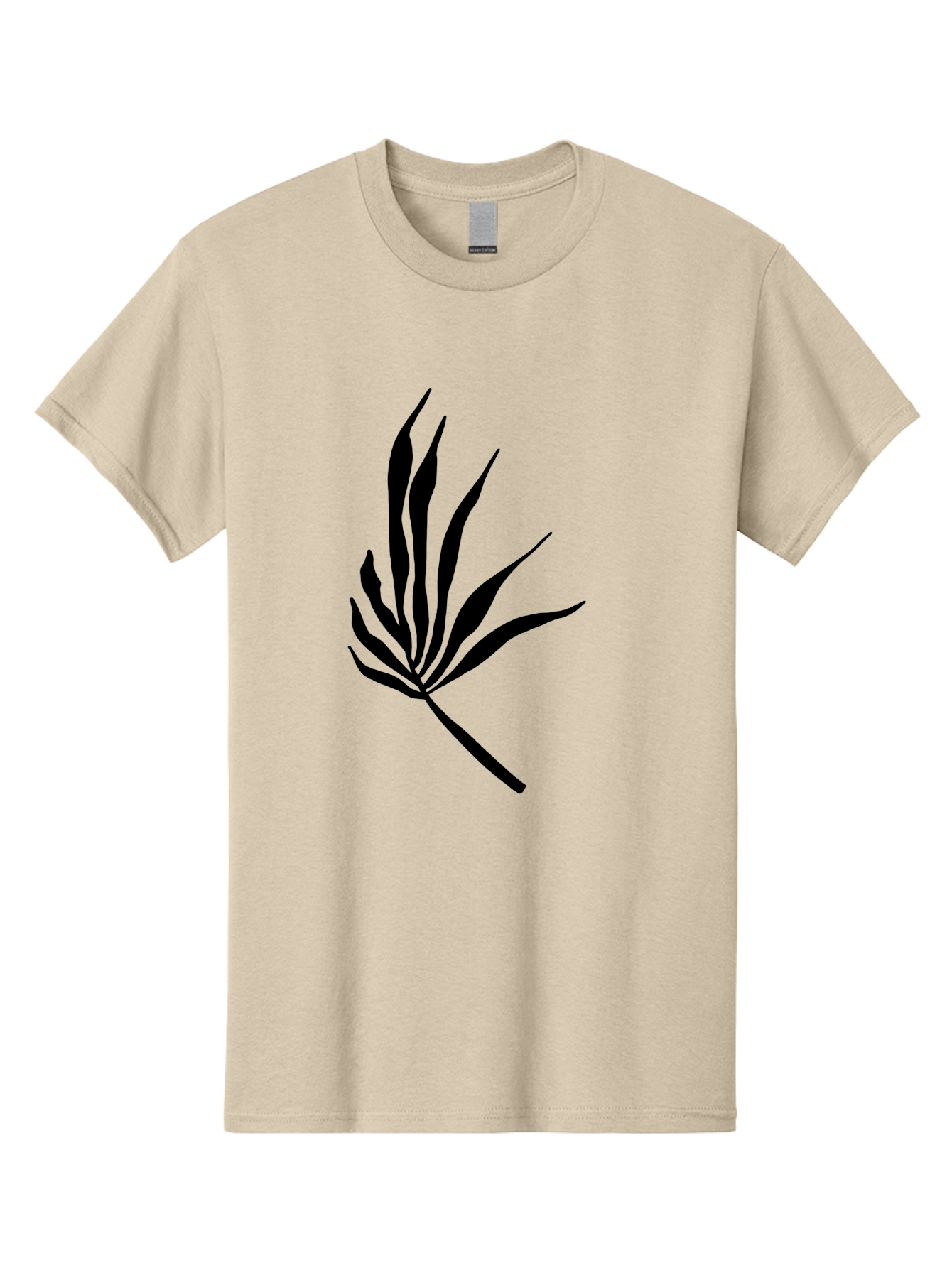 Bamboo Men'S Graphic Tee, 100% Cotton, Comfortable Casual Summer Wear, Machine Washable, Bamboo, Black Silhouette, Minimalist Design, Simple Shapes, Modern Art, Graphic Illustration, Leafy Stems, Contemporary Style, Abstract Form -  Aaa360