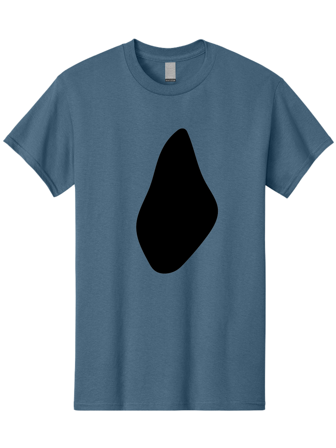 Black-Abstract-Shape Men'S Graphic Tee, 100% Cotton, Comfortable Casual Summer Wear, Machine Washable, Black Silhouette, Smooth Shape, Abstract Design, Minimalist Art, Simple Form, Elegant Silhouette, Modern Graphic -  Aaa361