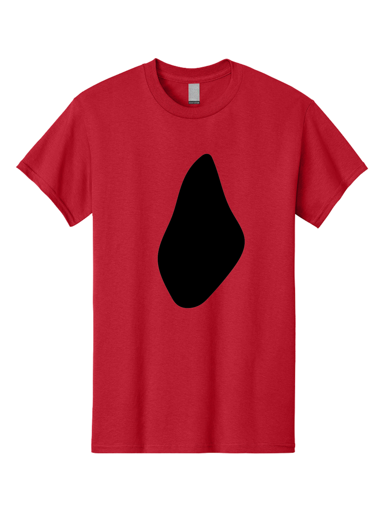 Black-Abstract-Shape Men'S Graphic Tee, 100% Cotton, Comfortable Casual Summer Wear, Machine Washable, Black Silhouette, Smooth Shape, Abstract Design, Minimalist Art, Simple Form, Elegant Silhouette, Modern Graphic -  Aaa361