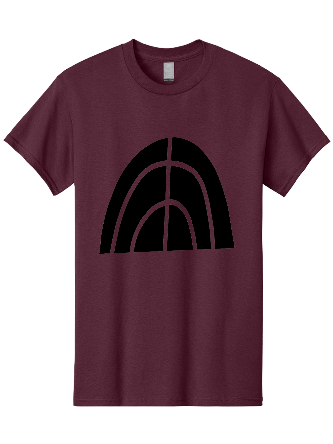Black-Arch-Graphic Men'S Graphic Tee, 100% Cotton, Comfortable Casual Summer Wear, Machine Washable, Letter A, Simple Design, Typography, Bold Font, Black And Green, Modern Aesthetic, Graphic Element, Minimalist Style -  Aaa362