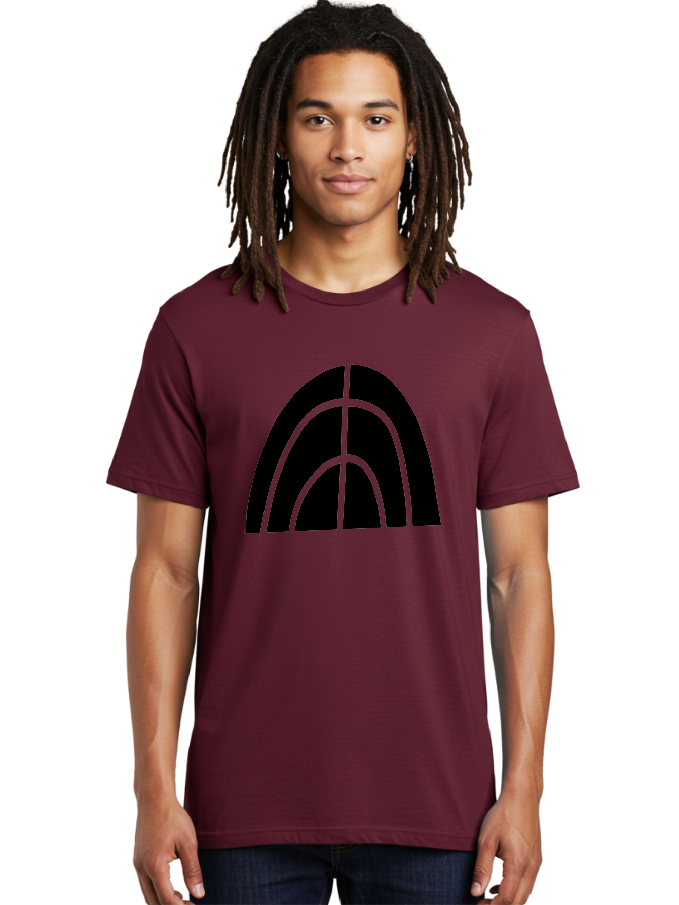 Black-Arch-Graphic Men'S Graphic Tee, 100% Cotton, Comfortable Casual Summer Wear, Machine Washable, Letter A, Simple Design, Typography, Bold Font, Black And Green, Modern Aesthetic, Graphic Element, Minimalist Style -  Aaa362