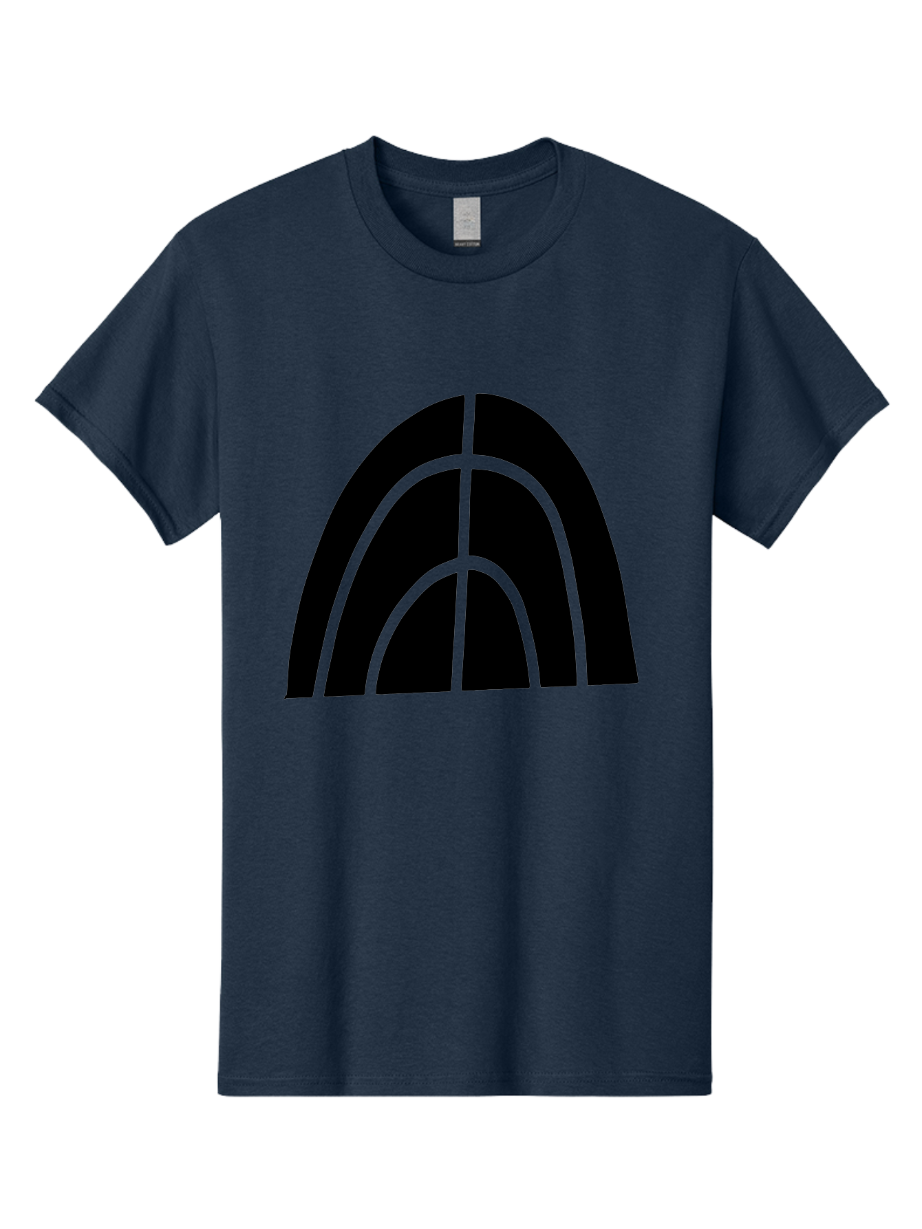 Black-Arch-Graphic Men'S Graphic Tee, 100% Cotton, Comfortable Casual Summer Wear, Machine Washable, Letter A, Simple Design, Typography, Bold Font, Black And Green, Modern Aesthetic, Graphic Element, Minimalist Style -  Aaa362