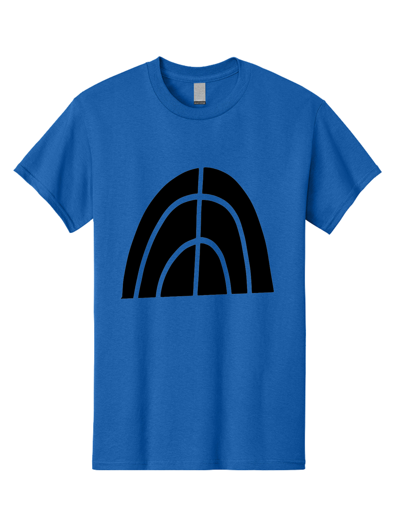 Black-Arch-Graphic Men'S Graphic Tee, 100% Cotton, Comfortable Casual Summer Wear, Machine Washable, Letter A, Simple Design, Typography, Bold Font, Black And Green, Modern Aesthetic, Graphic Element, Minimalist Style -  Aaa362