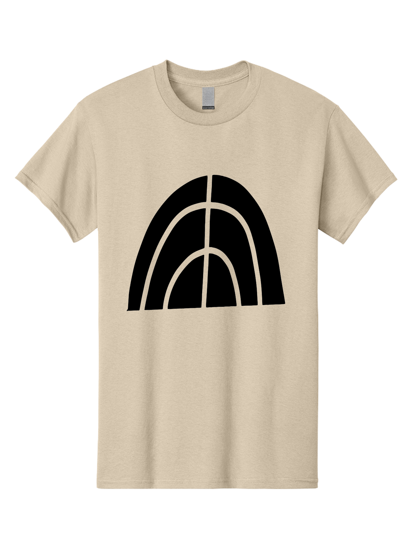 Black-Arch-Graphic Men'S Graphic Tee, 100% Cotton, Comfortable Casual Summer Wear, Machine Washable, Letter A, Simple Design, Typography, Bold Font, Black And Green, Modern Aesthetic, Graphic Element, Minimalist Style -  Aaa362