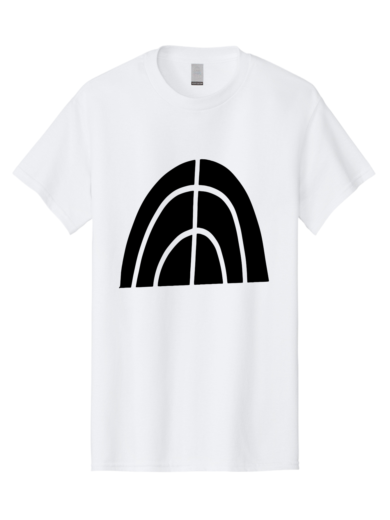 Black-Arch-Graphic Men'S Graphic Tee, 100% Cotton, Comfortable Casual Summer Wear, Machine Washable, Letter A, Simple Design, Typography, Bold Font, Black And Green, Modern Aesthetic, Graphic Element, Minimalist Style -  Aaa362