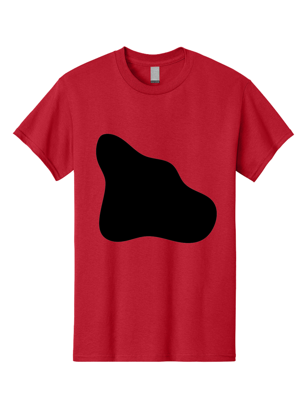Black-Blob-2 Men'S Graphic Tee, 100% Cotton, Comfortable Casual Summer Wear, Machine Washable, Abstract Shape, Black Silhouette, Irregular Form, Modern Design, Graphic Element, Minimalist Art, Contemporary Style -  Aaa365