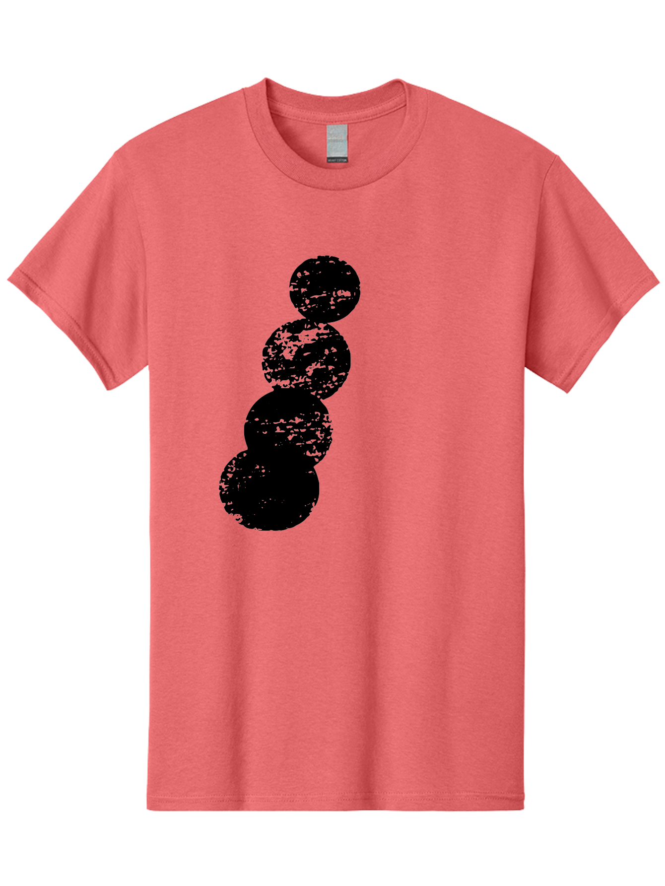 Black-Circles Men'S Graphic Tee, 100% Cotton, Comfortable Casual Summer Wear, Machine Washable, Black Spheres, Distressed Texture, Diagonal Alignment, Abstract Design, Modern Art, Creative Pattern, Minimalist Style, Grunge Effect, -  Aaa370