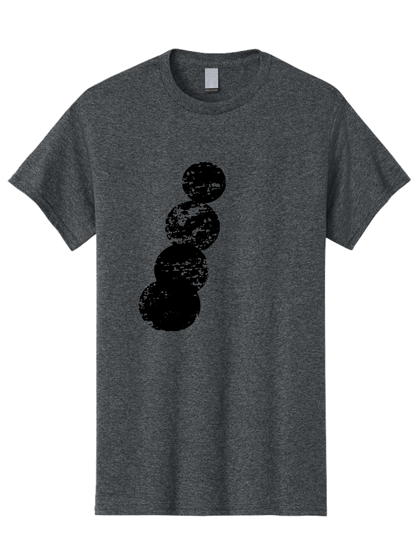 Black-Circles Men'S Graphic Tee, 100% Cotton, Comfortable Casual Summer Wear, Machine Washable, Black Spheres, Distressed Texture, Diagonal Alignment, Abstract Design, Modern Art, Creative Pattern, Minimalist Style, Grunge Effect, -  Aaa370