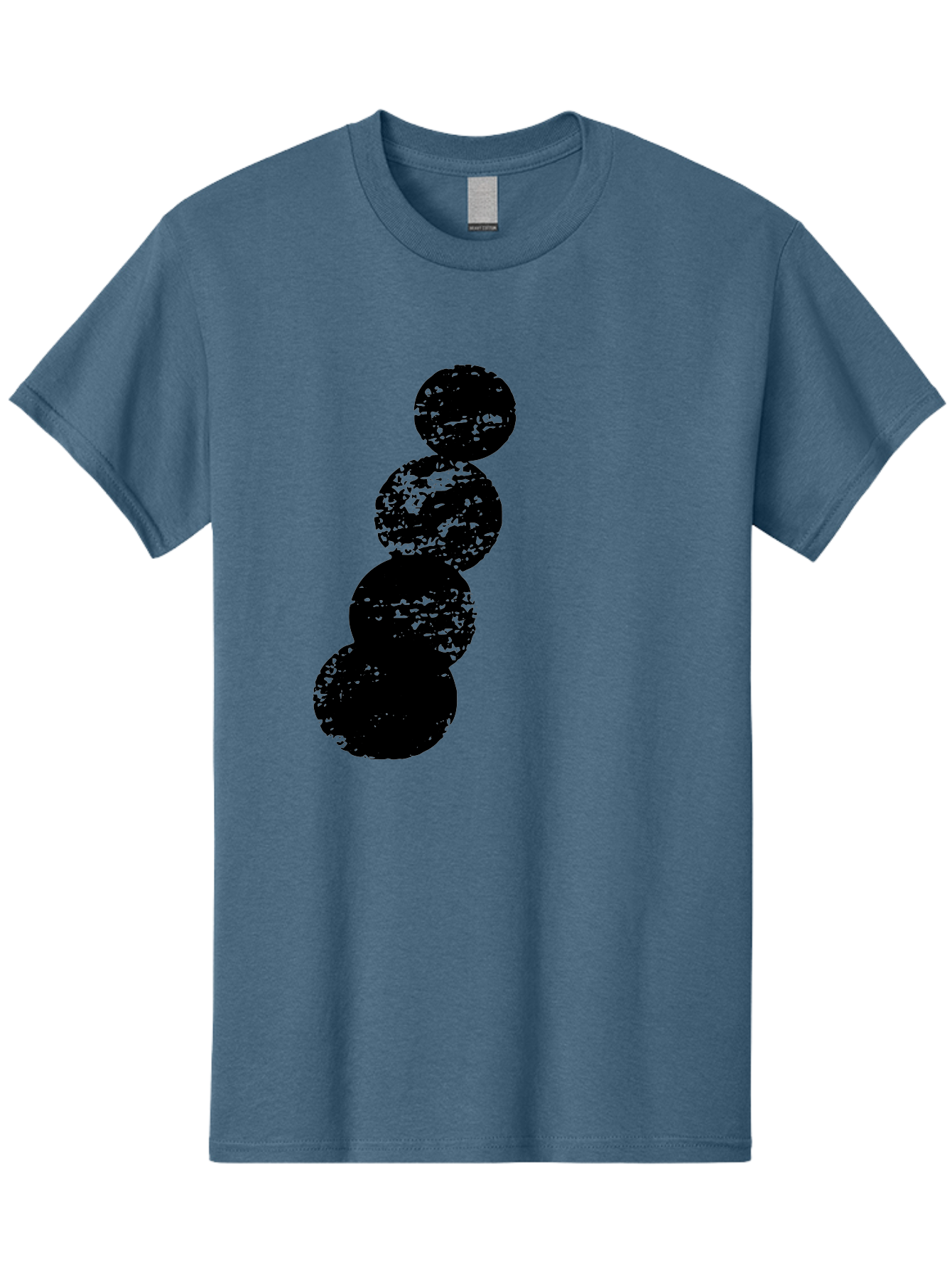 Black-Circles Men'S Graphic Tee, 100% Cotton, Comfortable Casual Summer Wear, Machine Washable, Black Spheres, Distressed Texture, Diagonal Alignment, Abstract Design, Modern Art, Creative Pattern, Minimalist Style, Grunge Effect, -  Aaa370