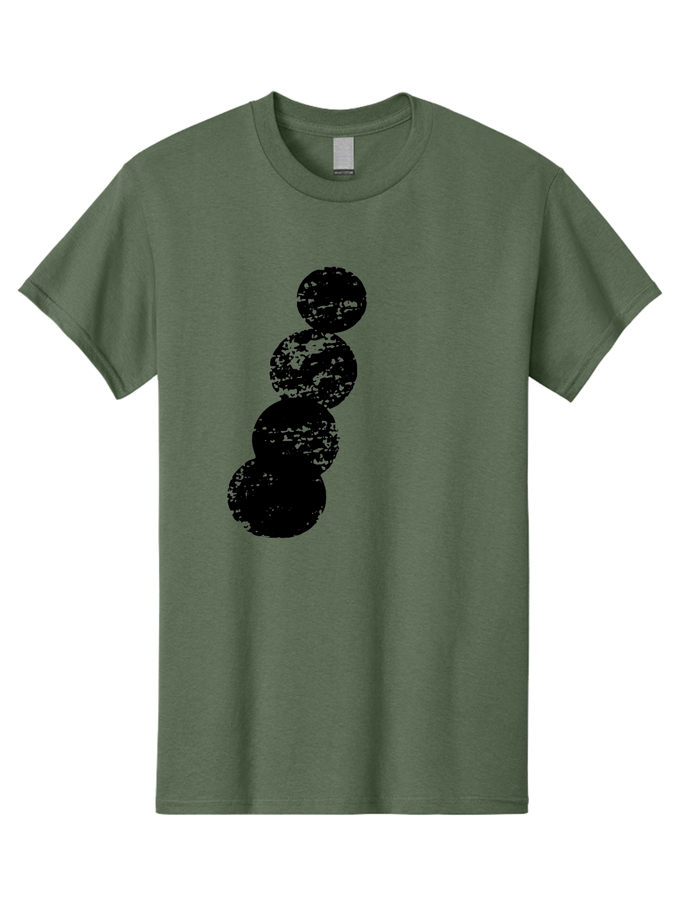 Black-Circles Men'S Graphic Tee, 100% Cotton, Comfortable Casual Summer Wear, Machine Washable, Black Spheres, Distressed Texture, Diagonal Alignment, Abstract Design, Modern Art, Creative Pattern, Minimalist Style, Grunge Effect, -  Aaa370
