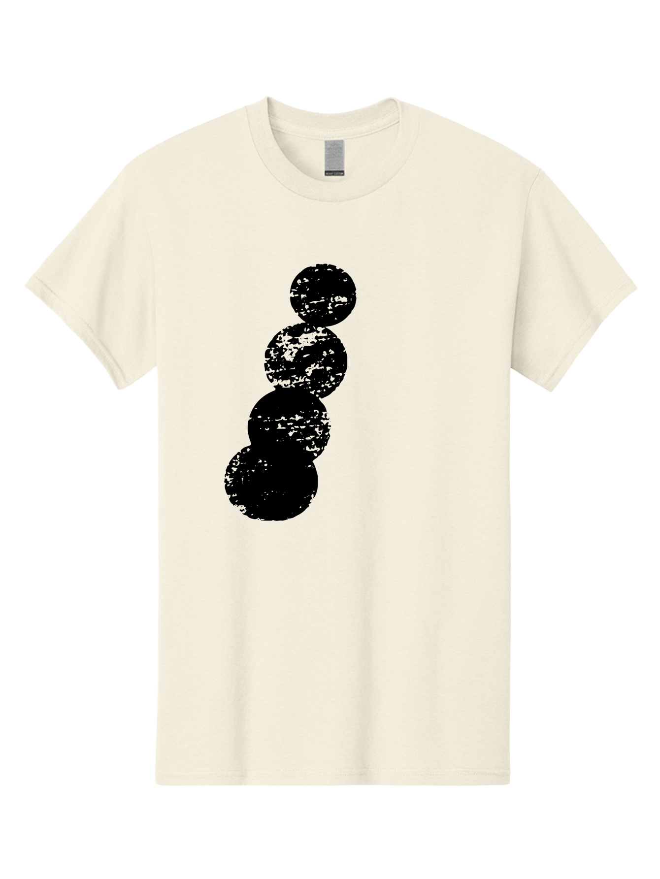 Black-Circles Men'S Graphic Tee, 100% Cotton, Comfortable Casual Summer Wear, Machine Washable, Black Spheres, Distressed Texture, Diagonal Alignment, Abstract Design, Modern Art, Creative Pattern, Minimalist Style, Grunge Effect, -  Aaa370
