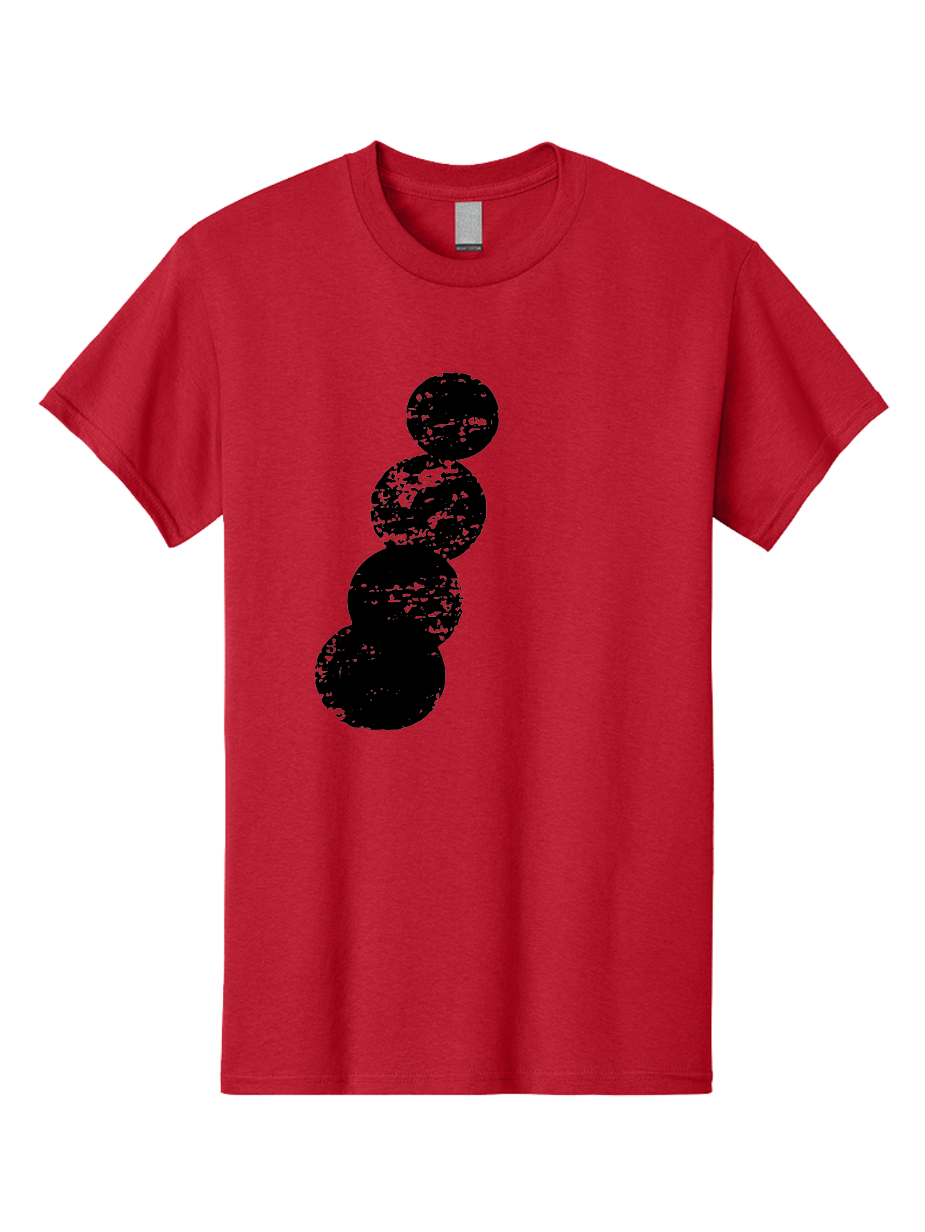 Black-Circles Men'S Graphic Tee, 100% Cotton, Comfortable Casual Summer Wear, Machine Washable, Black Spheres, Distressed Texture, Diagonal Alignment, Abstract Design, Modern Art, Creative Pattern, Minimalist Style, Grunge Effect, -  Aaa370