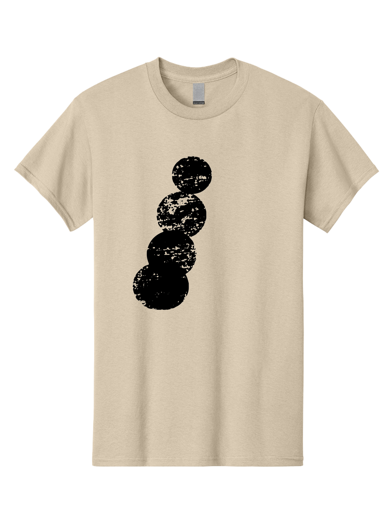 Black-Circles Men'S Graphic Tee, 100% Cotton, Comfortable Casual Summer Wear, Machine Washable, Black Spheres, Distressed Texture, Diagonal Alignment, Abstract Design, Modern Art, Creative Pattern, Minimalist Style, Grunge Effect, -  Aaa370
