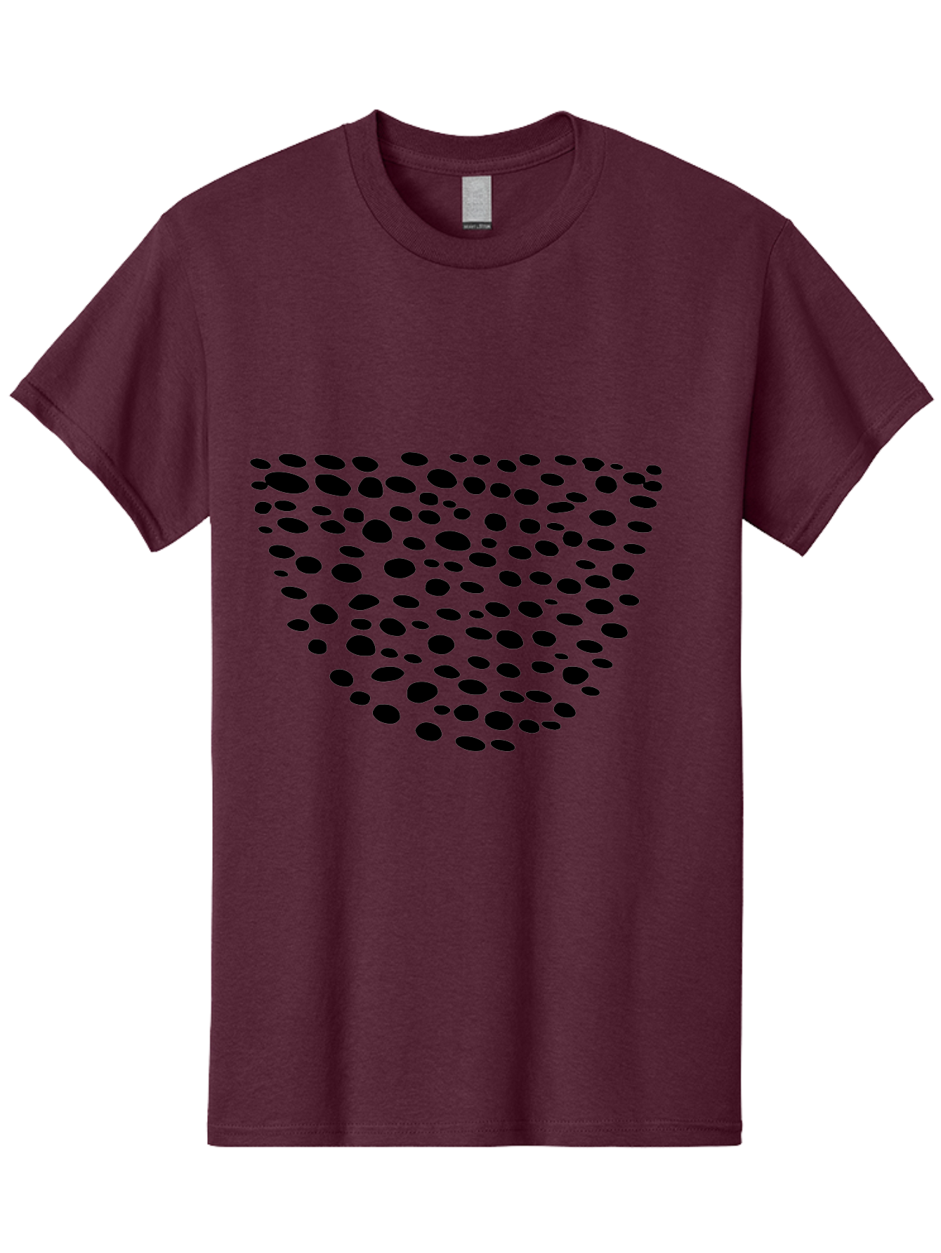 Black-Dots-Heart Men'S Graphic Tee, 100% Cotton, Comfortable Casual Summer Wear, Machine Washable, Black Dots Forming Heart Shape, Minimalist Design, Abstract Heart, Modern Art, Simple Graphics, Dot Pattern, Heart Illustration, Cute Design -  Aaa371