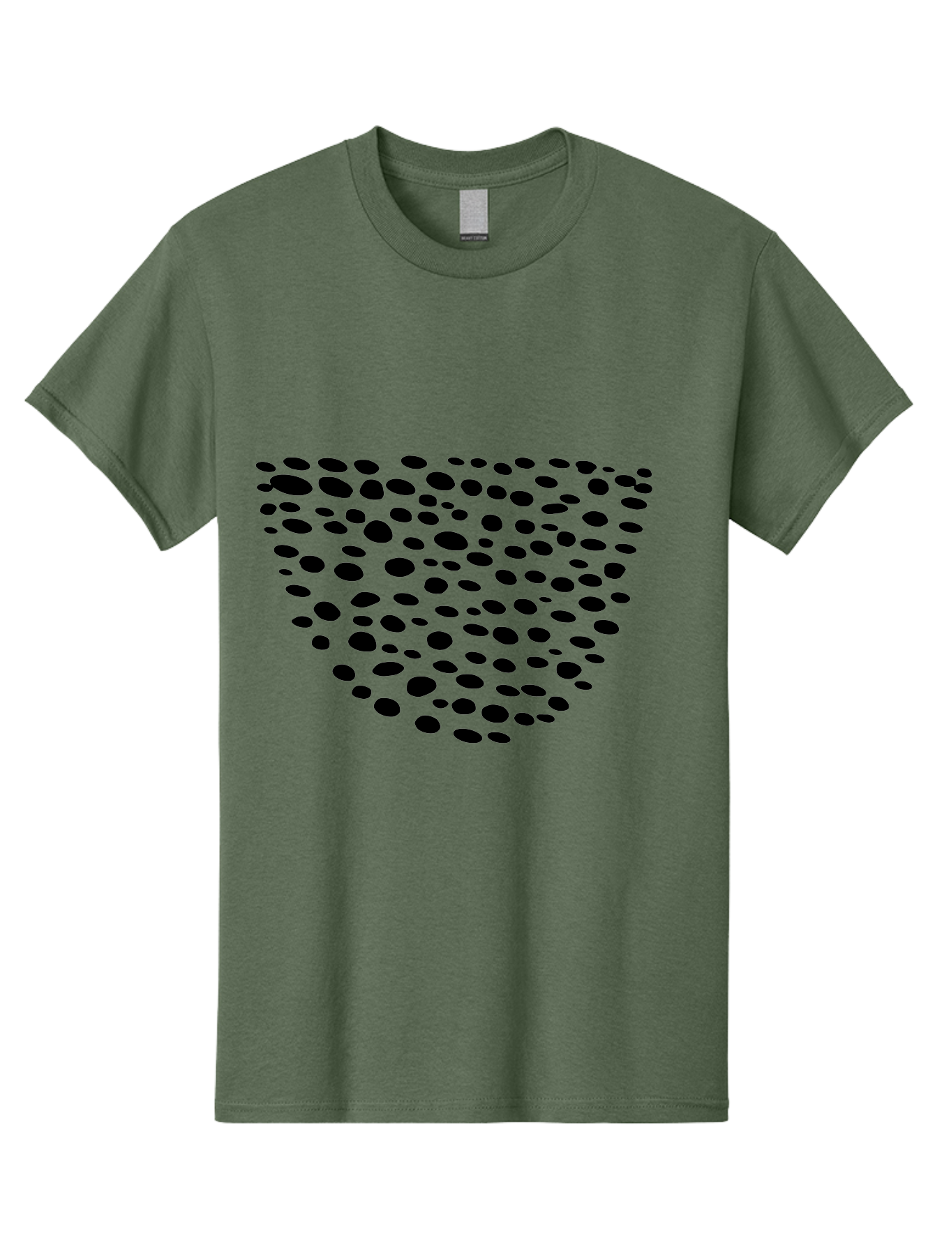 Black-Dots-Heart Men'S Graphic Tee, 100% Cotton, Comfortable Casual Summer Wear, Machine Washable, Black Dots Forming Heart Shape, Minimalist Design, Abstract Heart, Modern Art, Simple Graphics, Dot Pattern, Heart Illustration, Cute Design -  Aaa371