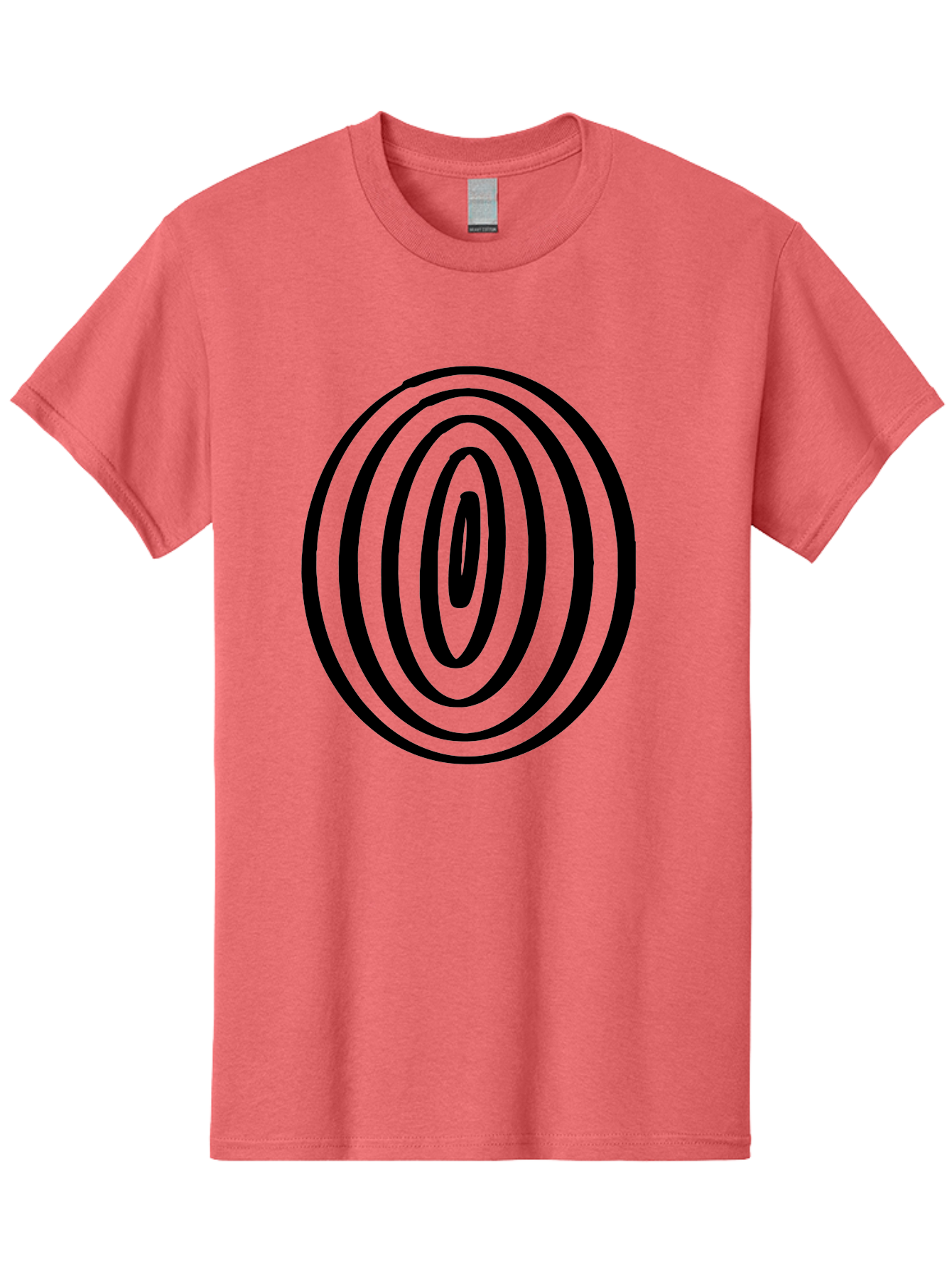 Black-Elliptical-Rings Men'S Graphic Tee, 100% Cotton, Comfortable Casual Summer Wear, Machine Washable, Concentric Circles, Abstract Art, Modern Design, Minimalist Pattern, Black Lines, Geometric Shape, Optical Illusion, Hypnotic Effect -  Aaa374