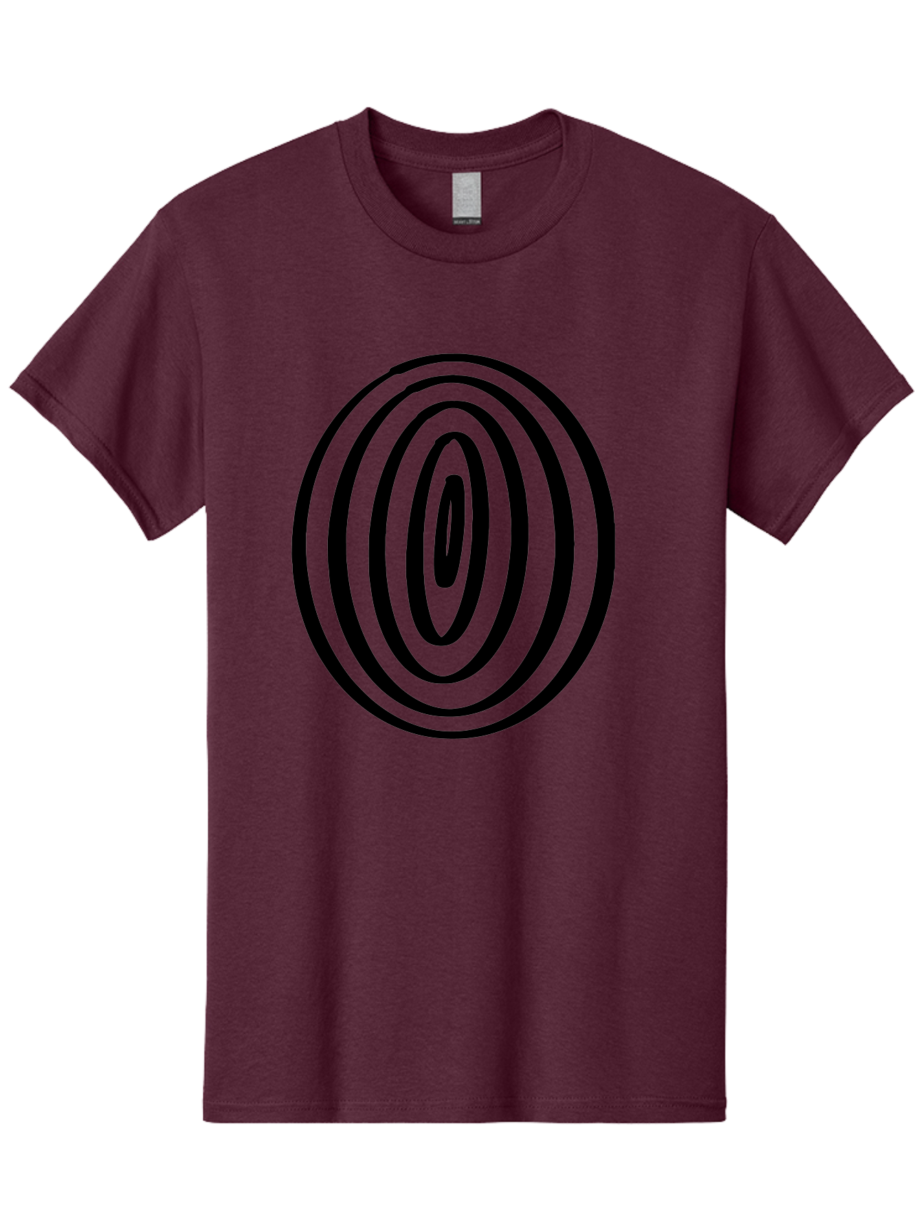 Black-Elliptical-Rings Men'S Graphic Tee, 100% Cotton, Comfortable Casual Summer Wear, Machine Washable, Concentric Circles, Abstract Art, Modern Design, Minimalist Pattern, Black Lines, Geometric Shape, Optical Illusion, Hypnotic Effect -  Aaa374