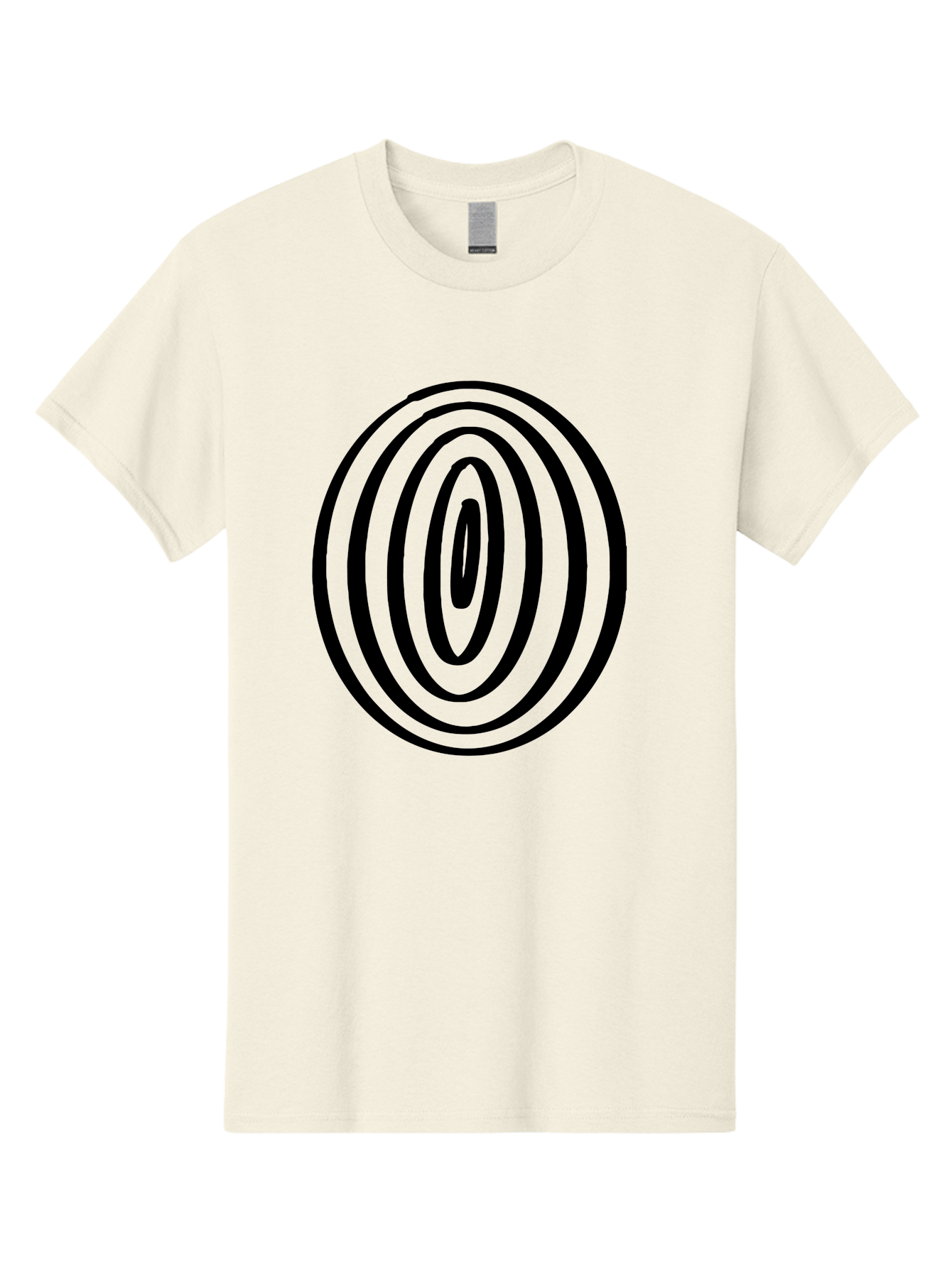Black-Elliptical-Rings Men'S Graphic Tee, 100% Cotton, Comfortable Casual Summer Wear, Machine Washable, Concentric Circles, Abstract Art, Modern Design, Minimalist Pattern, Black Lines, Geometric Shape, Optical Illusion, Hypnotic Effect -  Aaa374