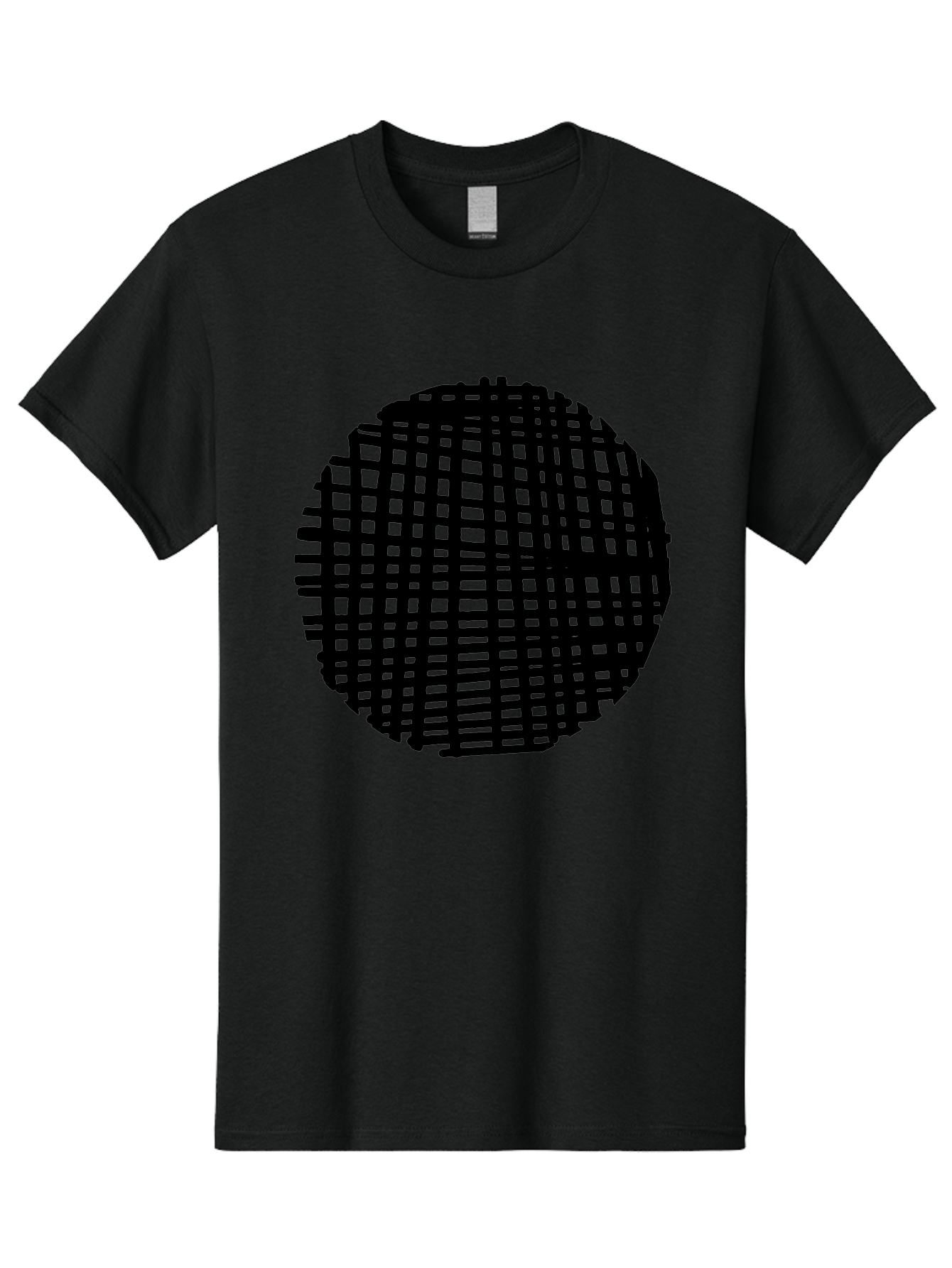 Black-Grid-Circle Men'S Graphic Tee, 100% Cotton, Comfortable Casual Summer Wear, Machine Washable, Disco Ball, Grid Pattern, Abstract Design, Black And Green, Modern Art, Geometric Shape, Spherical Object, Shiny Surface, Party Decoration -  Aaa375