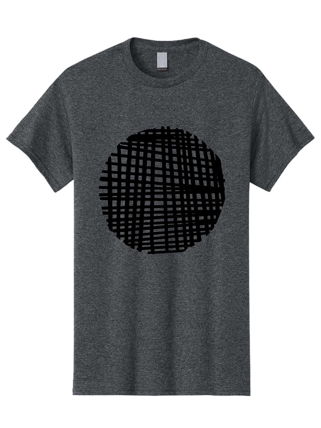 Black-Grid-Circle Men'S Graphic Tee, 100% Cotton, Comfortable Casual Summer Wear, Machine Washable, Disco Ball, Grid Pattern, Abstract Design, Black And Green, Modern Art, Geometric Shape, Spherical Object, Shiny Surface, Party Decoration -  Aaa375
