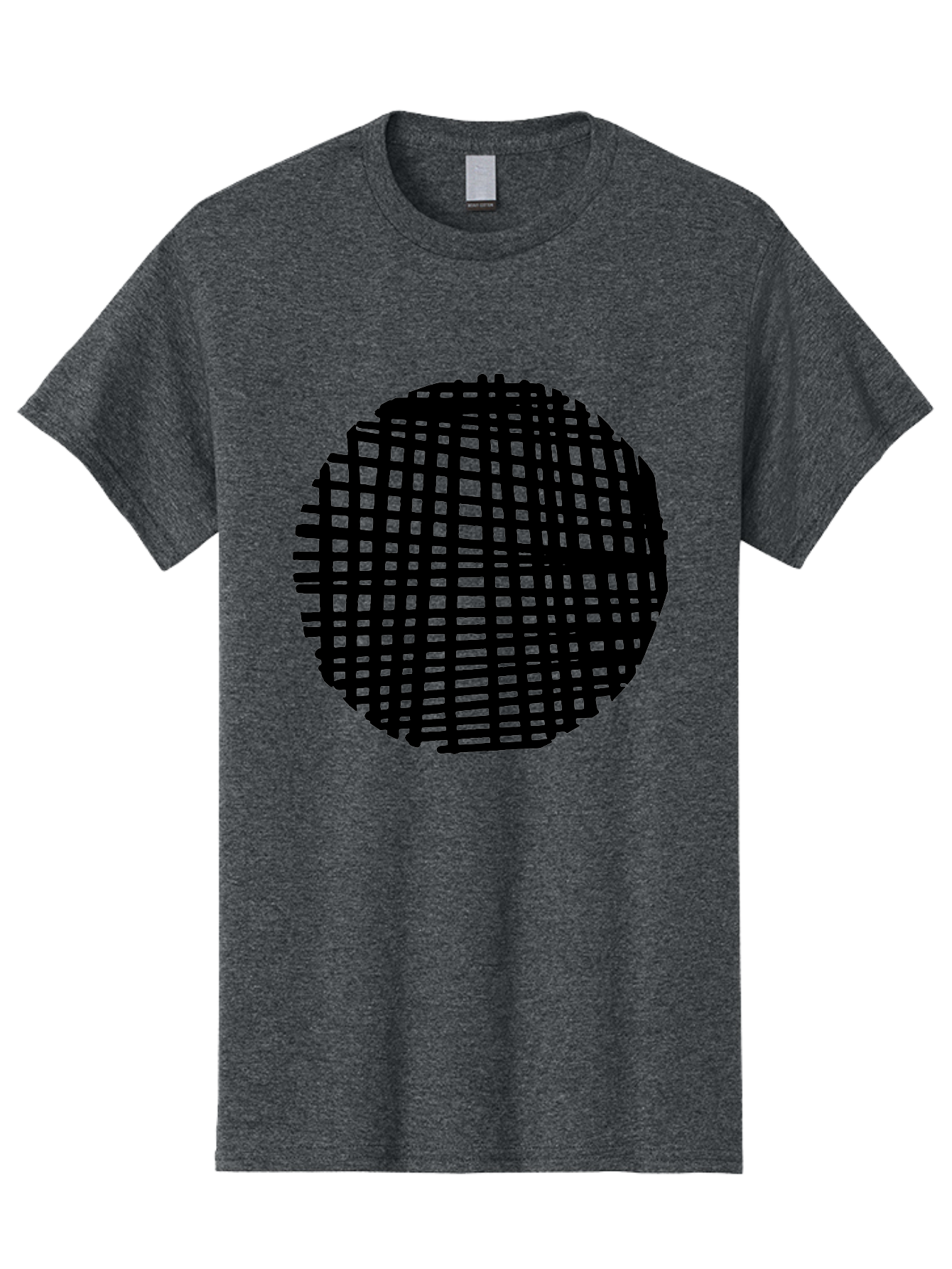 Black-Grid-Circle Men'S Graphic Tee, 100% Cotton, Comfortable Casual Summer Wear, Machine Washable, Disco Ball, Grid Pattern, Abstract Design, Black And Green, Modern Art, Geometric Shape, Spherical Object, Shiny Surface, Party Decoration -  Aaa375