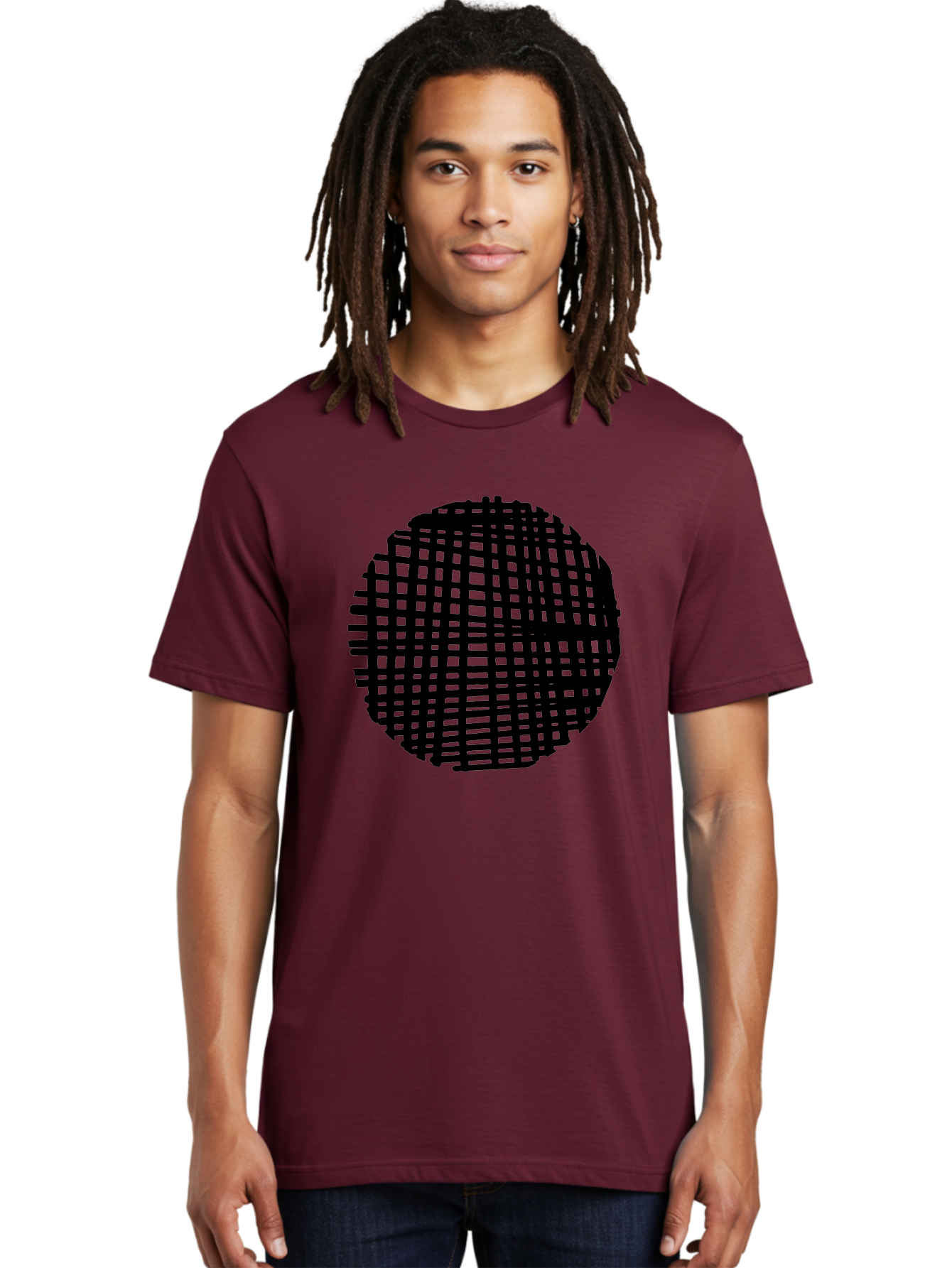 Black-Grid-Circle Men'S Graphic Tee, 100% Cotton, Comfortable Casual Summer Wear, Machine Washable, Disco Ball, Grid Pattern, Abstract Design, Black And Green, Modern Art, Geometric Shape, Spherical Object, Shiny Surface, Party Decoration -  Aaa375