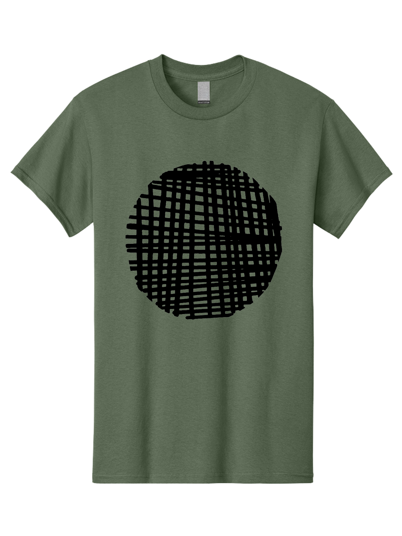 Black-Grid-Circle Men'S Graphic Tee, 100% Cotton, Comfortable Casual Summer Wear, Machine Washable, Disco Ball, Grid Pattern, Abstract Design, Black And Green, Modern Art, Geometric Shape, Spherical Object, Shiny Surface, Party Decoration -  Aaa375