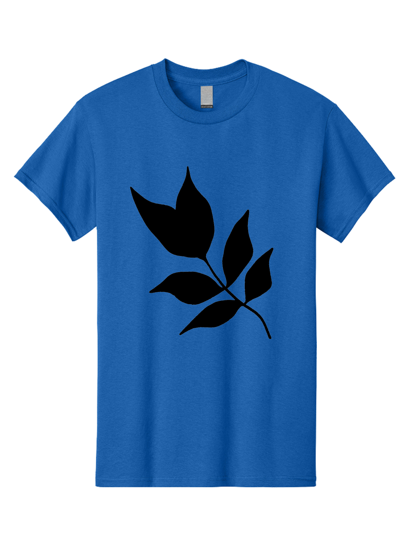 Black-Leaves-4 Men'S Graphic Tee, 100% Cotton, Comfortable Casual Summer Wear, Machine Washable, Black Leaves, Leaf Silhouette, Minimalist Design, Simple Graphics, Plant Illustration, Leaf Shape, Graphic Element -  Aaa383