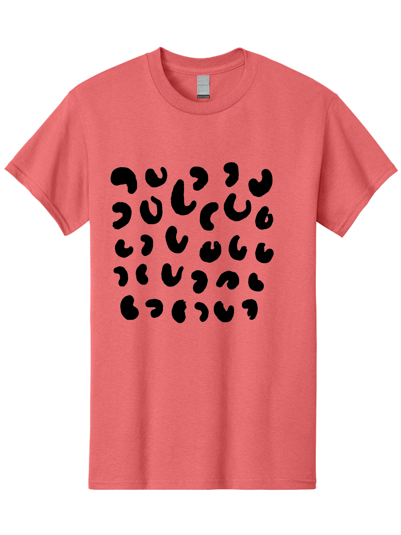 Black-Leopard-Spots Men'S Graphic Tee, 100% Cotton, Comfortable Casual Summer Wear, Machine Washable, Black Qr Code, Abstract Design, Modern Pattern, Digital Scan, Futuristic Artwork, Tech Graphic, Unique Code -  Aaa385