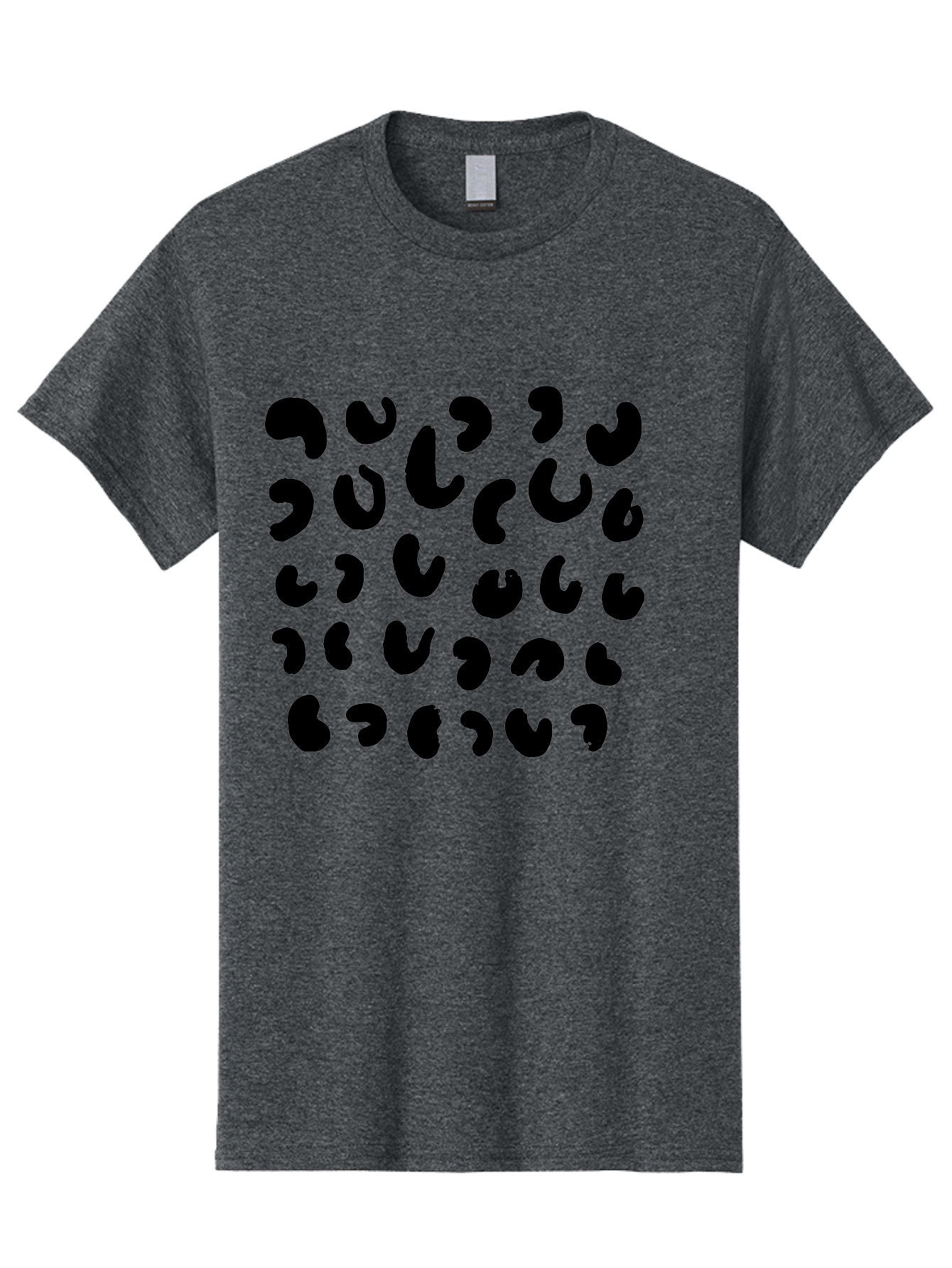 Black-Leopard-Spots Men'S Graphic Tee, 100% Cotton, Comfortable Casual Summer Wear, Machine Washable, Black Qr Code, Abstract Design, Modern Pattern, Digital Scan, Futuristic Artwork, Tech Graphic, Unique Code -  Aaa385