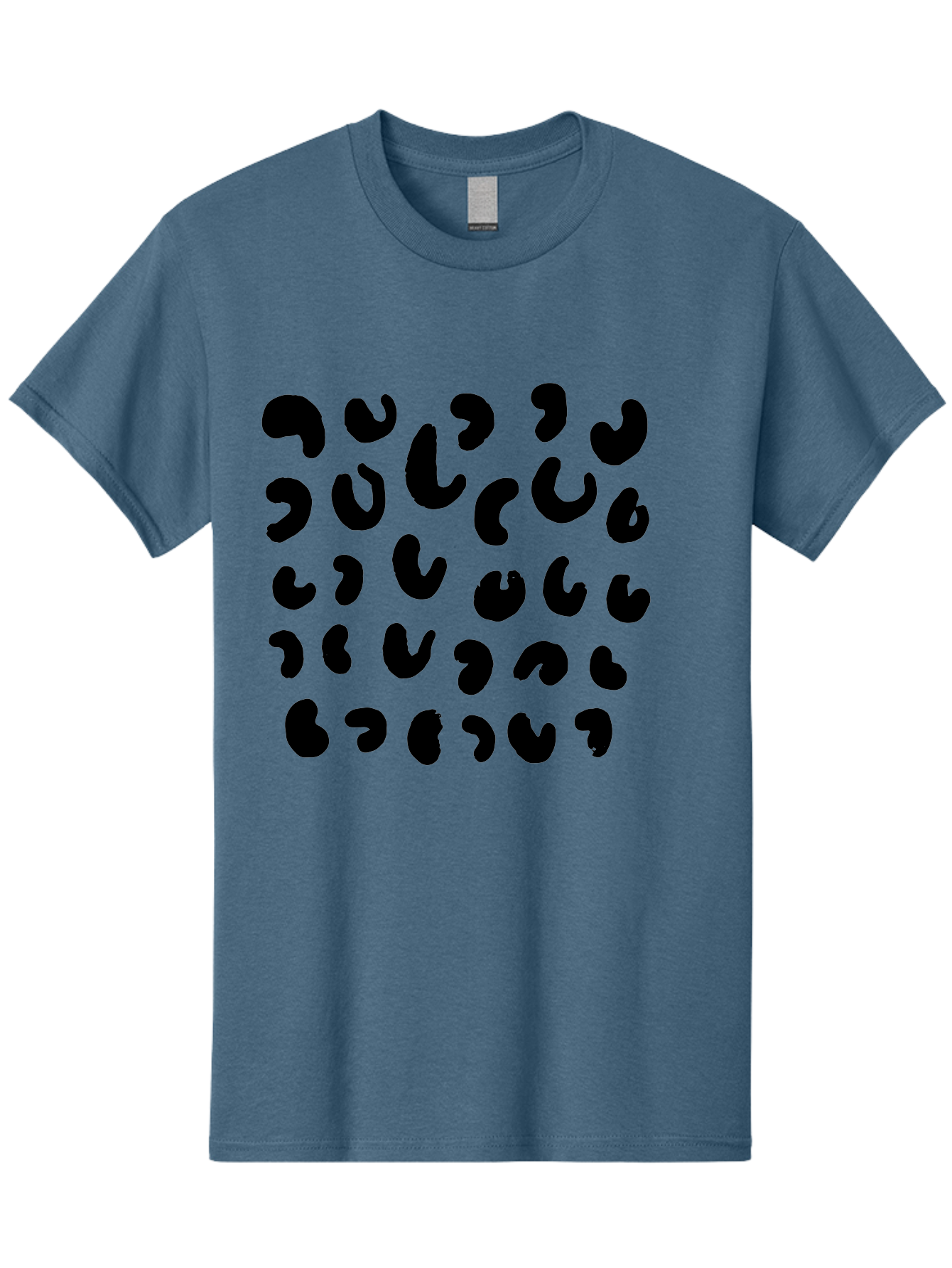Black-Leopard-Spots Men'S Graphic Tee, 100% Cotton, Comfortable Casual Summer Wear, Machine Washable, Black Qr Code, Abstract Design, Modern Pattern, Digital Scan, Futuristic Artwork, Tech Graphic, Unique Code -  Aaa385