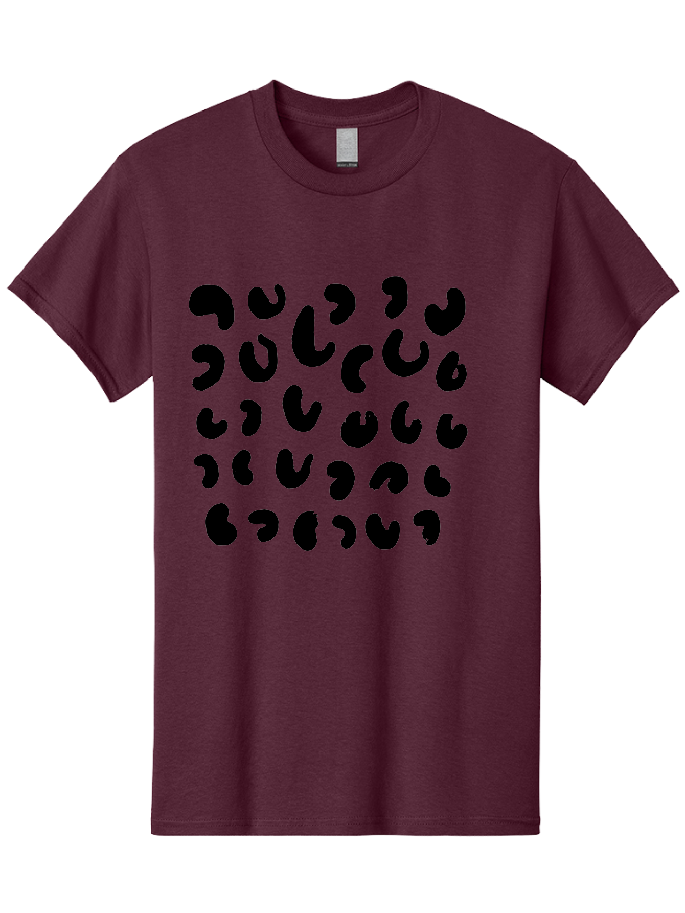 Black-Leopard-Spots Men'S Graphic Tee, 100% Cotton, Comfortable Casual Summer Wear, Machine Washable, Black Qr Code, Abstract Design, Modern Pattern, Digital Scan, Futuristic Artwork, Tech Graphic, Unique Code -  Aaa385
