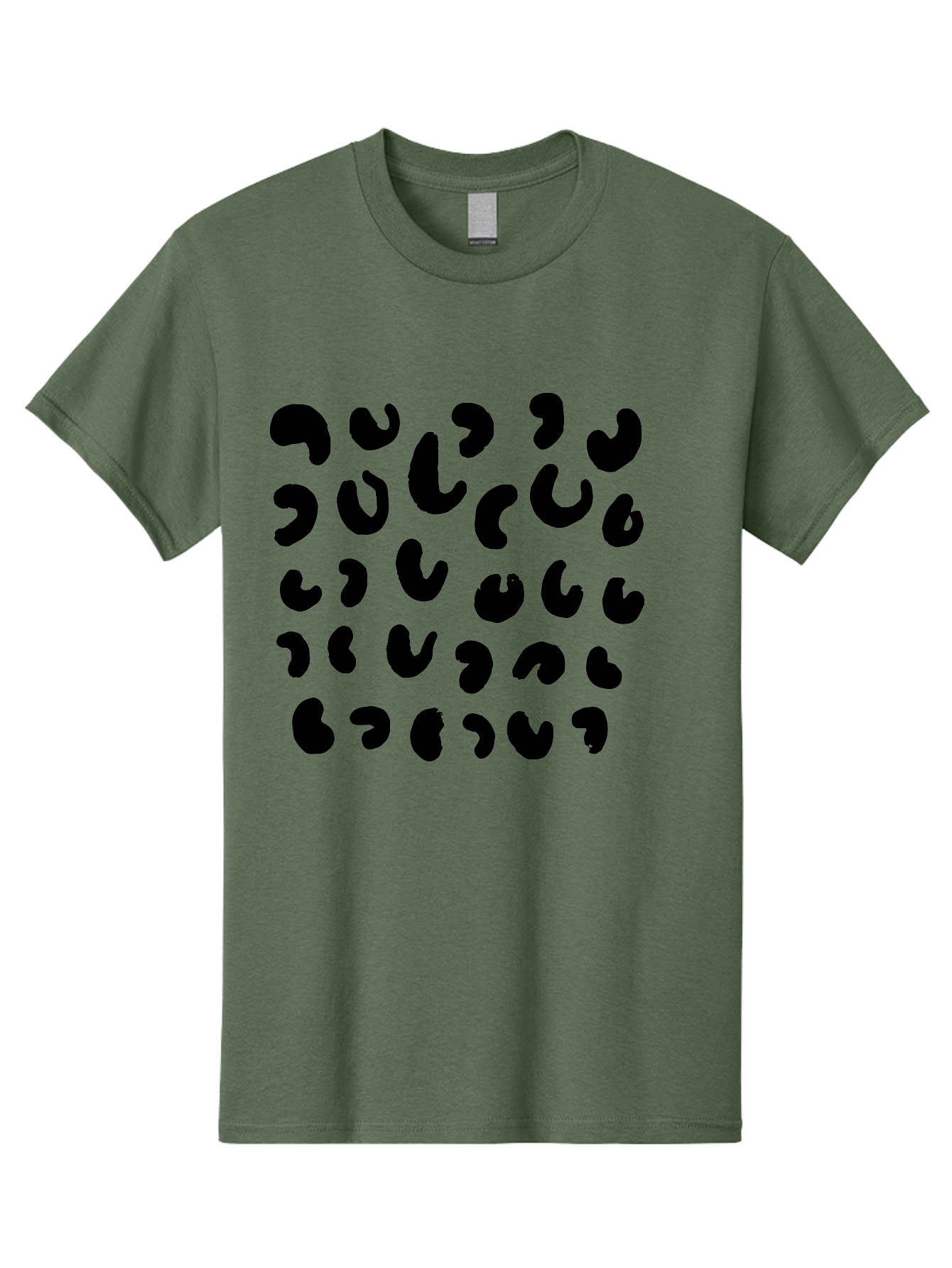 Black-Leopard-Spots Men'S Graphic Tee, 100% Cotton, Comfortable Casual Summer Wear, Machine Washable, Black Qr Code, Abstract Design, Modern Pattern, Digital Scan, Futuristic Artwork, Tech Graphic, Unique Code -  Aaa385