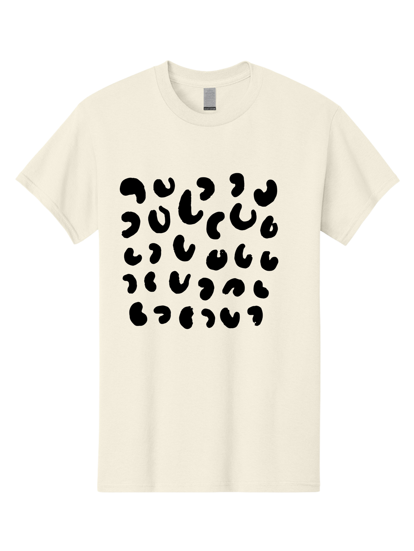 Black-Leopard-Spots Men'S Graphic Tee, 100% Cotton, Comfortable Casual Summer Wear, Machine Washable, Black Qr Code, Abstract Design, Modern Pattern, Digital Scan, Futuristic Artwork, Tech Graphic, Unique Code -  Aaa385