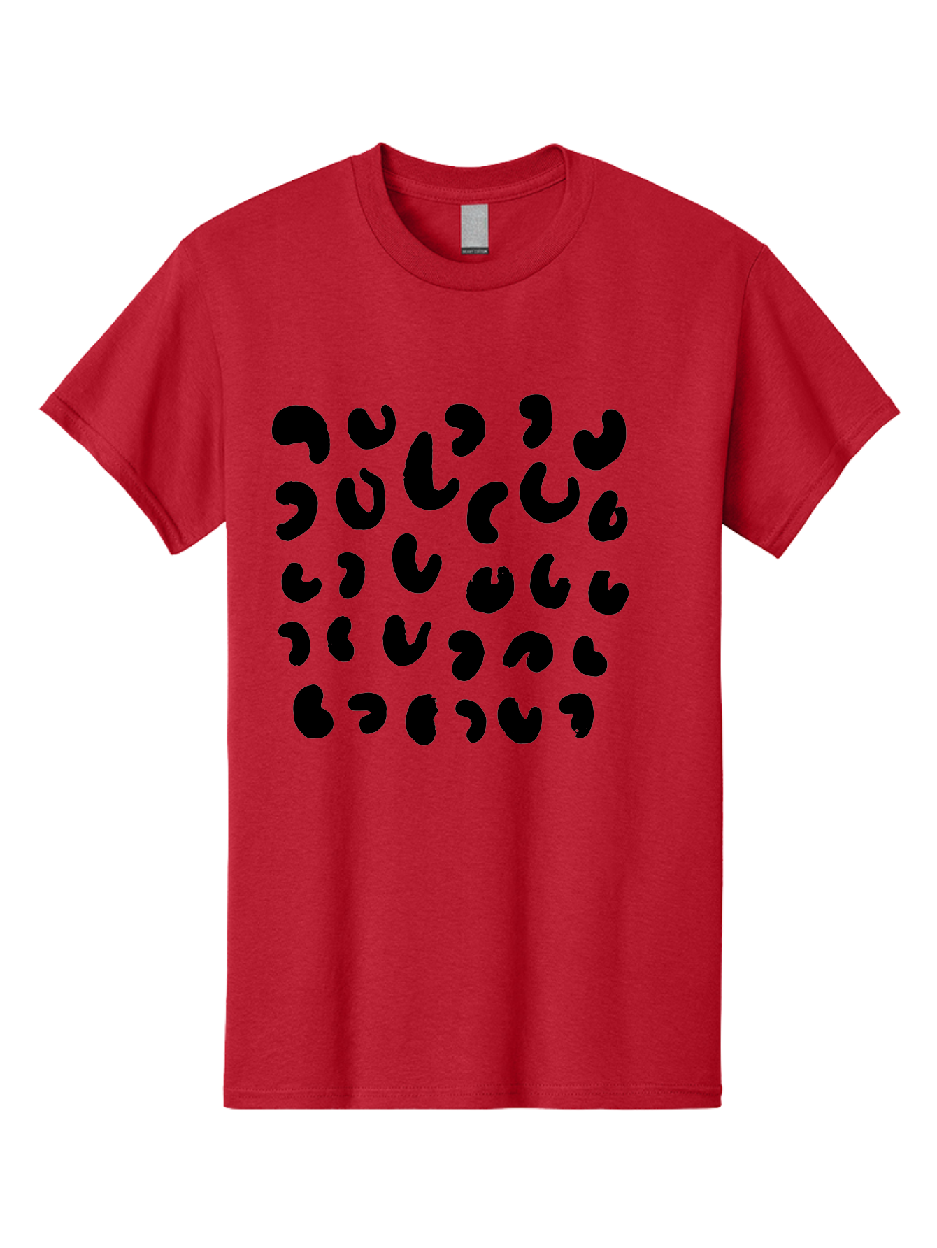 Black-Leopard-Spots Men'S Graphic Tee, 100% Cotton, Comfortable Casual Summer Wear, Machine Washable, Black Qr Code, Abstract Design, Modern Pattern, Digital Scan, Futuristic Artwork, Tech Graphic, Unique Code -  Aaa385