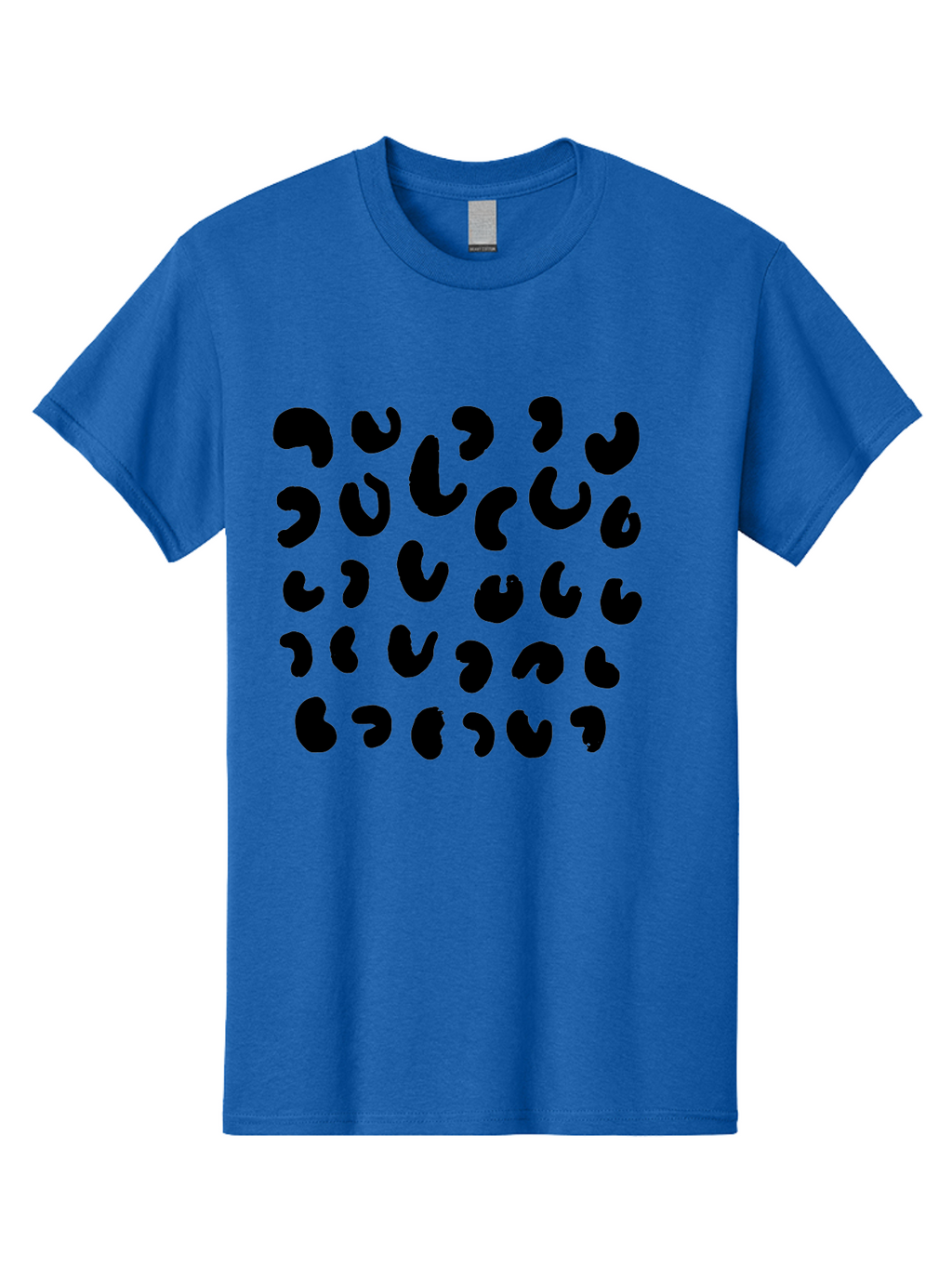 Black-Leopard-Spots Men'S Graphic Tee, 100% Cotton, Comfortable Casual Summer Wear, Machine Washable, Black Qr Code, Abstract Design, Modern Pattern, Digital Scan, Futuristic Artwork, Tech Graphic, Unique Code -  Aaa385
