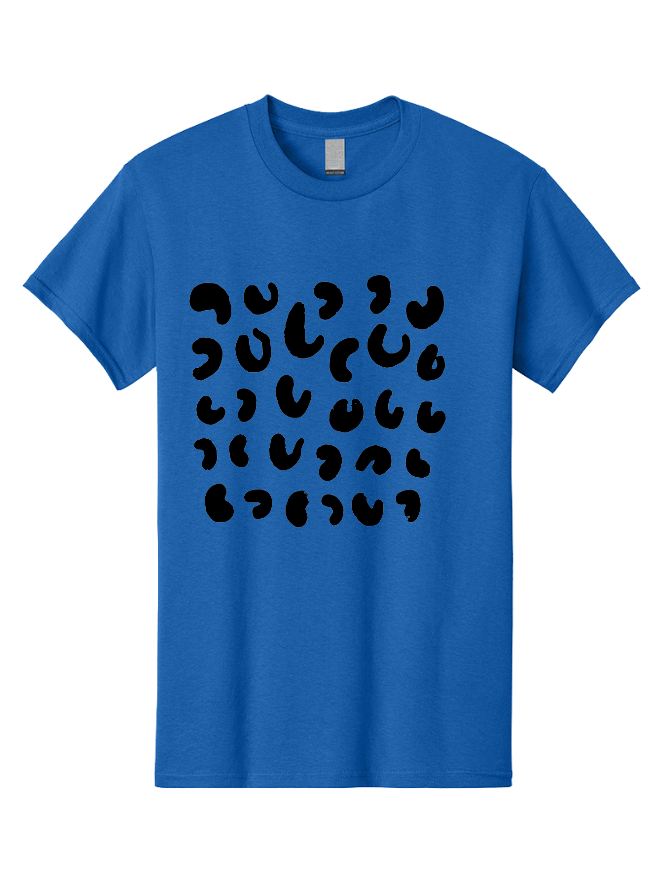 Black-Leopard-Spots Men'S Graphic Tee, 100% Cotton, Comfortable Casual Summer Wear, Machine Washable, Black Qr Code, Abstract Design, Modern Pattern, Digital Scan, Futuristic Artwork, Tech Graphic, Unique Code -  Aaa385