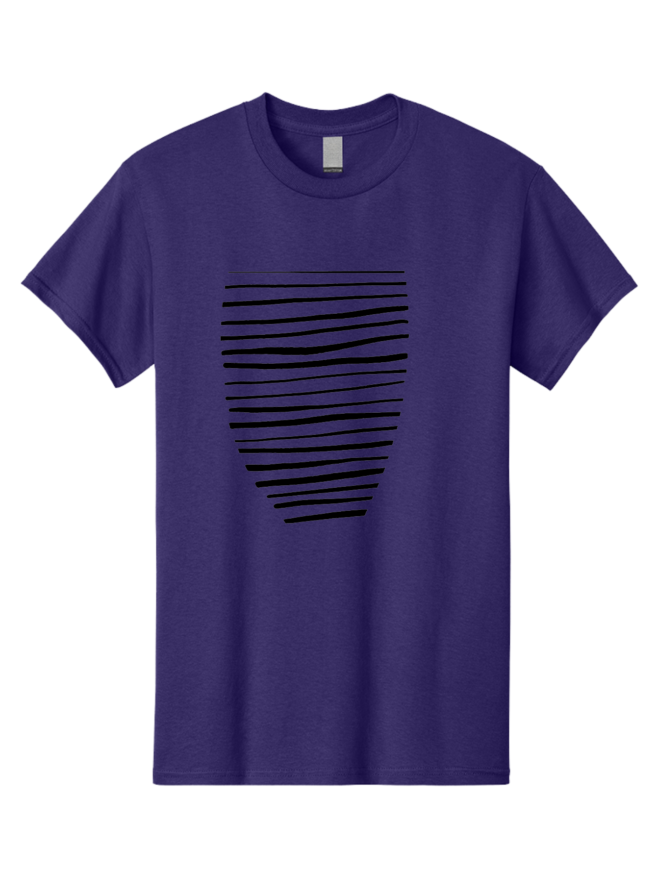 Black-Lines Men'S Graphic Tee, 100% Cotton, Comfortable Casual Summer Wear, Machine Washable, Black Lines, Modern Art, Abstract Design, Graphic Pattern, Digital Illustration, Minimalist Style, Simple Shapes, Contemporary Artwork -  Aaa386