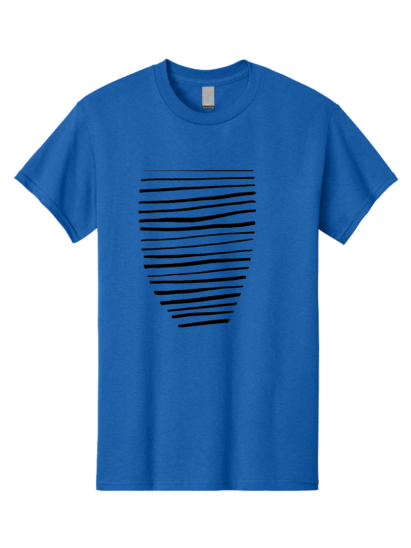 Black-Lines Men'S Graphic Tee, 100% Cotton, Comfortable Casual Summer Wear, Machine Washable, Black Lines, Modern Art, Abstract Design, Graphic Pattern, Digital Illustration, Minimalist Style, Simple Shapes, Contemporary Artwork -  Aaa386